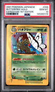 2001 Pokemon Japanese Expedition 1st Edition Butterfree Holo #98 PSA 10