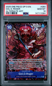 2025 One Piece Carrying on His Will Gol D Roger Alternate Art #064 PSA 10