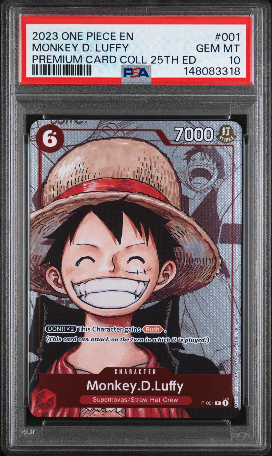 2023 One Piece Premium Collection Monkey D. Luffy 25th Edition #001 PSA 10