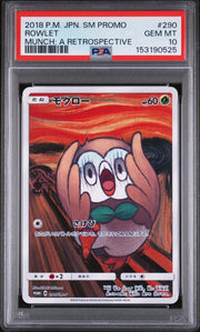 2018 Pokemon Japanese Rowlet Munch: A Retrospective Promo #290 PSA 10