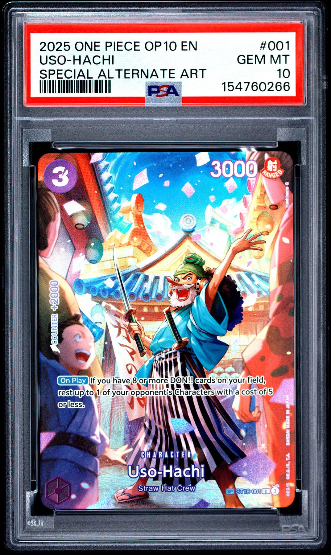 2025 One Piece Royal Blood Uso-Hachi Special Alternate Art #001 PSA 10