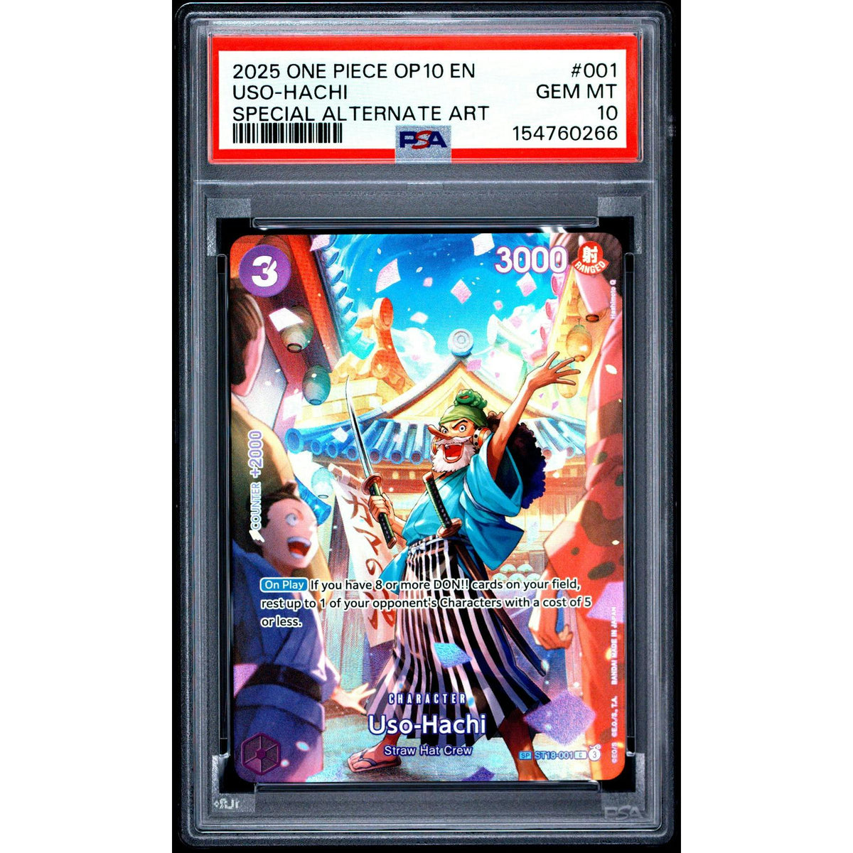2025 One Piece Royal Blood Uso-Hachi Special Alternate Art #001 PSA 10