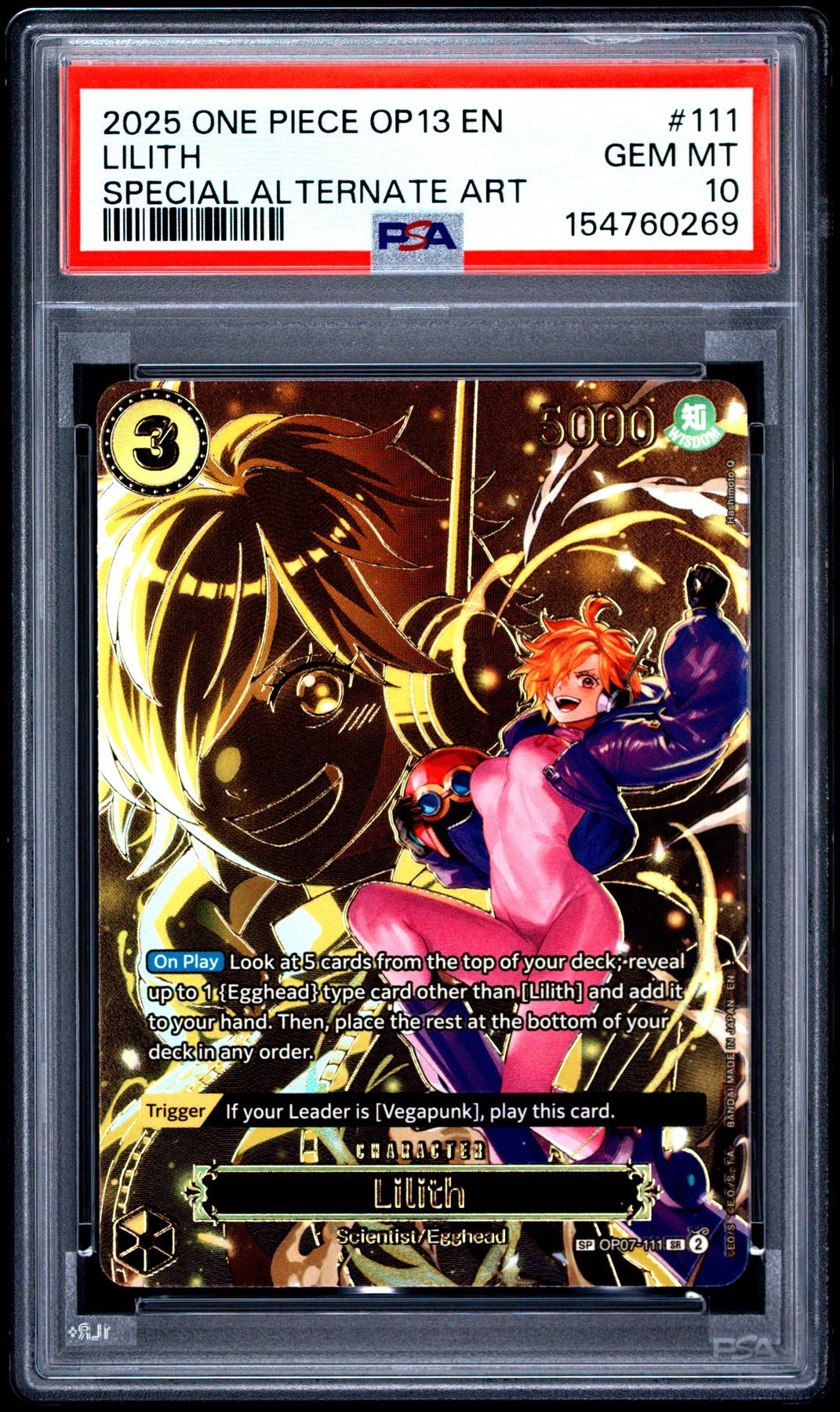 2025 One Piece Carrying on His Will Lilith Special Alternate Art #111 PSA 10
