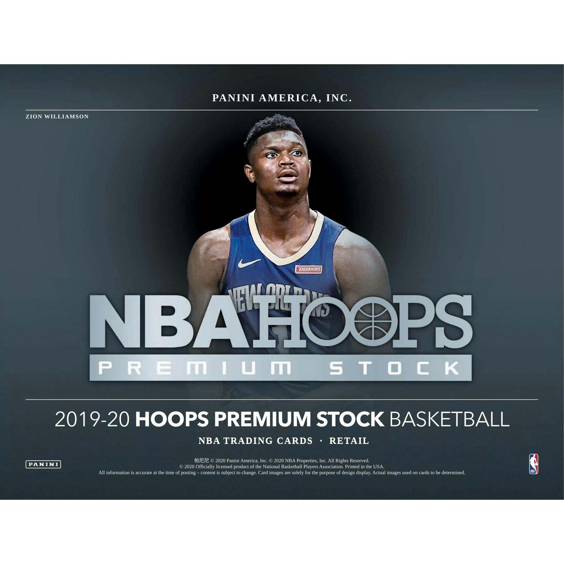 2019/20 Panini Hoops Premium Stock Basketball 8-Pack Blaster Box