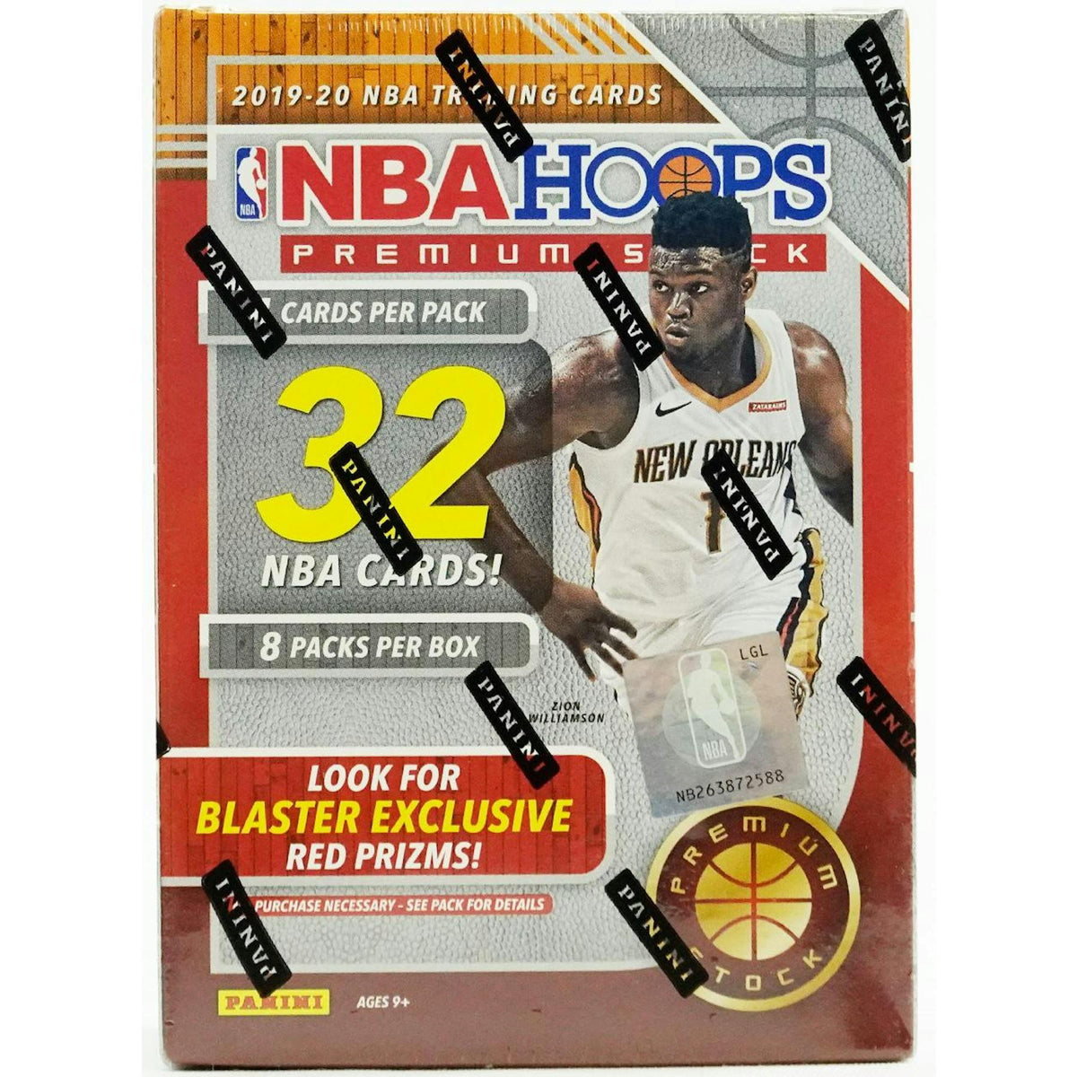 2019/20 Panini Hoops Premium Stock Basketball 8-Pack Blaster Box