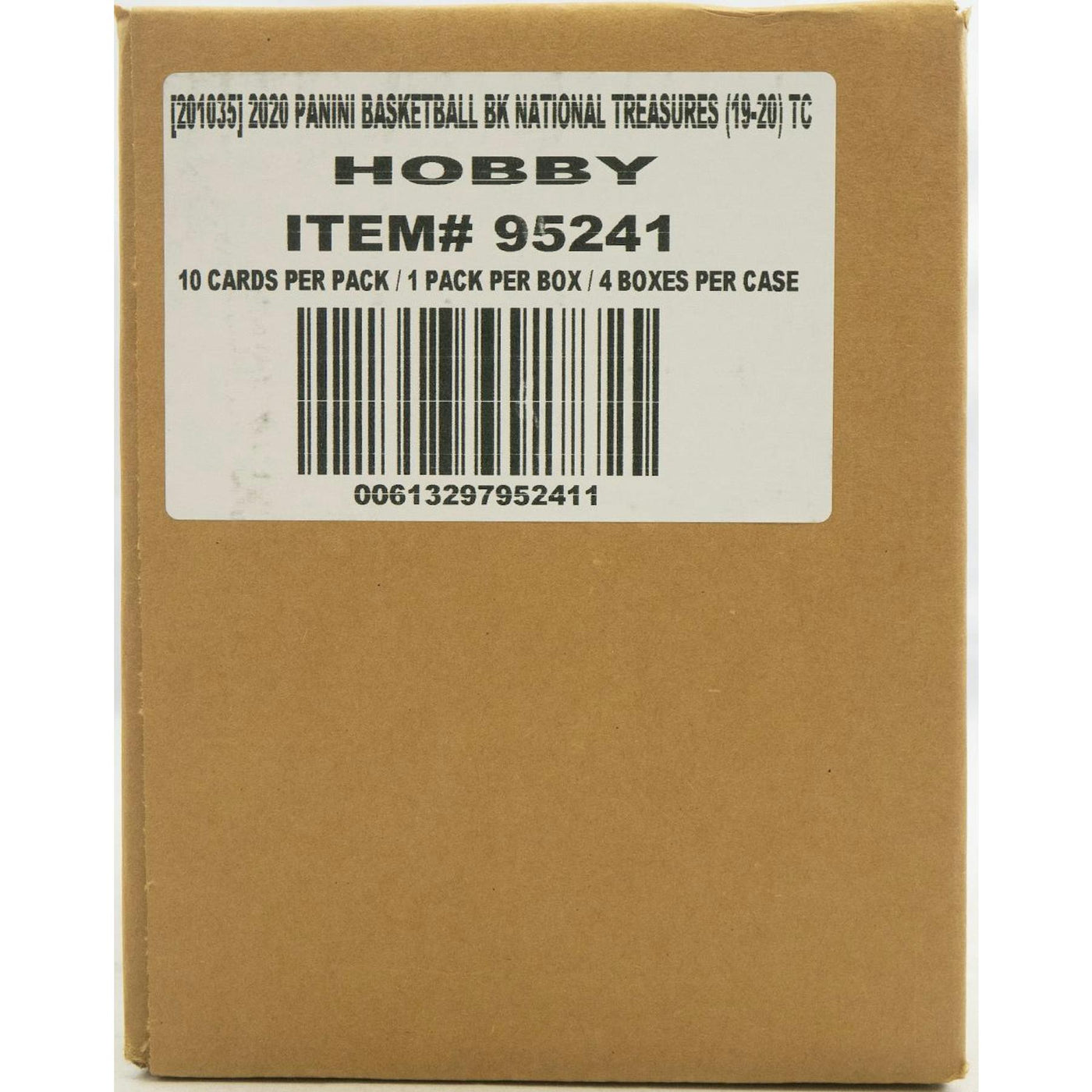 2019/20 Panini National Treasures Basketball Hobby 4-Box Case