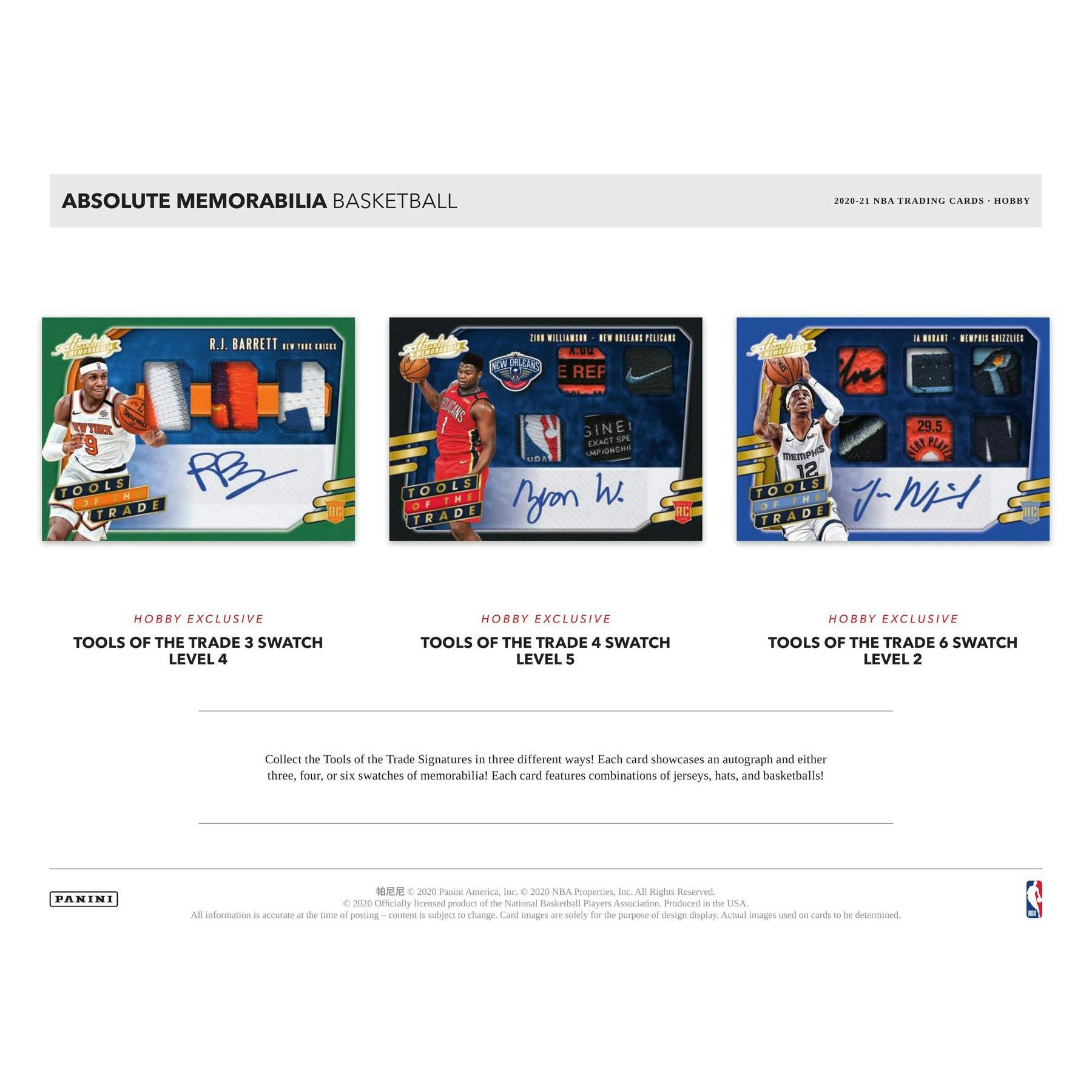 2020/21 Panini Absolute Memorabilia Basketball Hobby Box