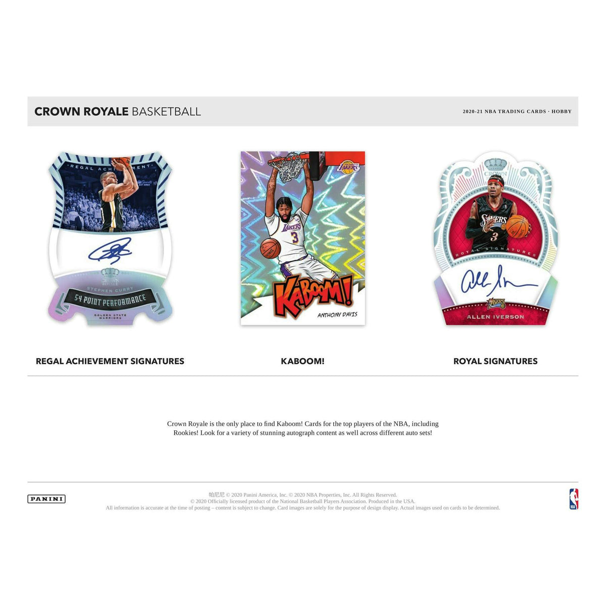 2020/21 Panini Crown Royale Basketball Hobby Box