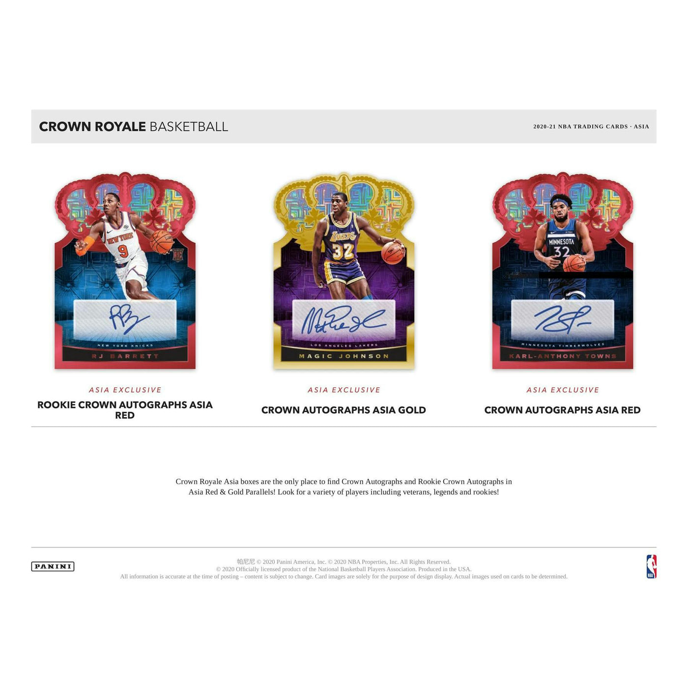 2020/21 Panini Crown Royale Basketball Asia Tmall Box