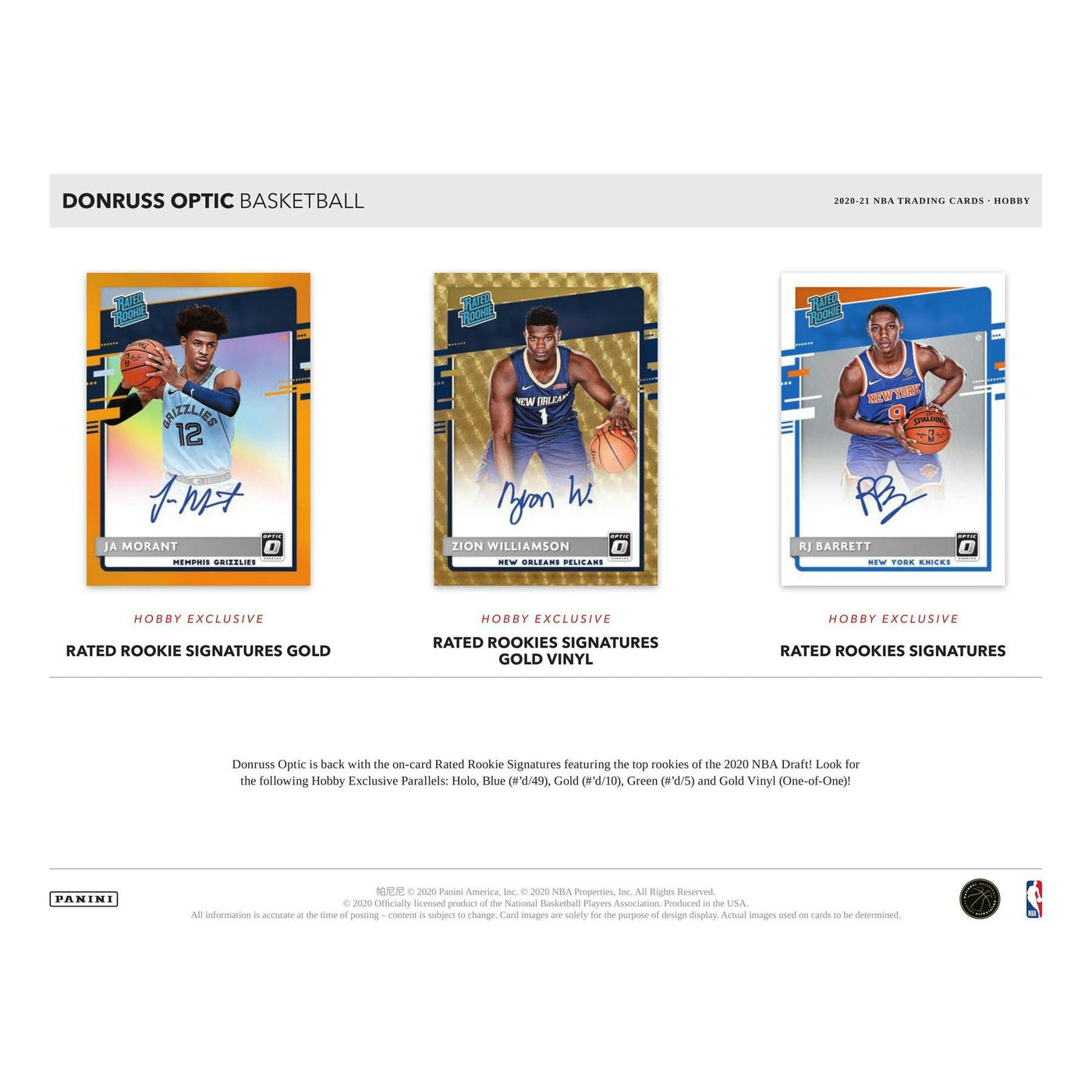2020/21 Panini Donruss Optic Basketball Hobby Box