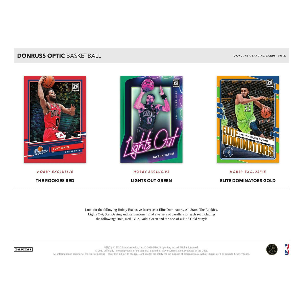 2020/21 Panini Donruss Optic Basketball 1st Off The Line FOTL Hobby Box