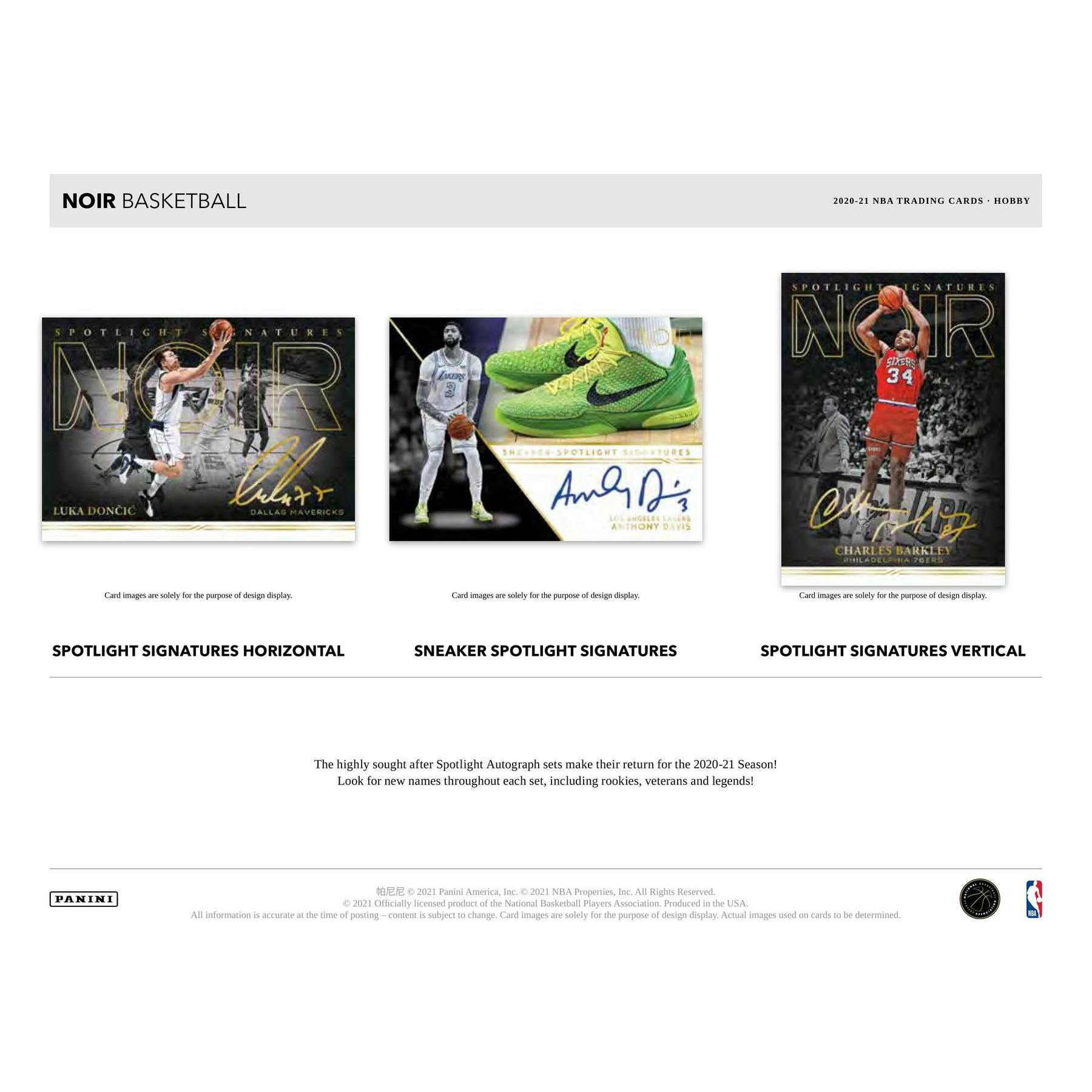 2020/21 Panini Noir Basketball Hobby Box