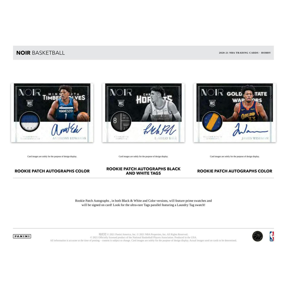 2020/21 Panini Noir Basketball Hobby 4-Box Case