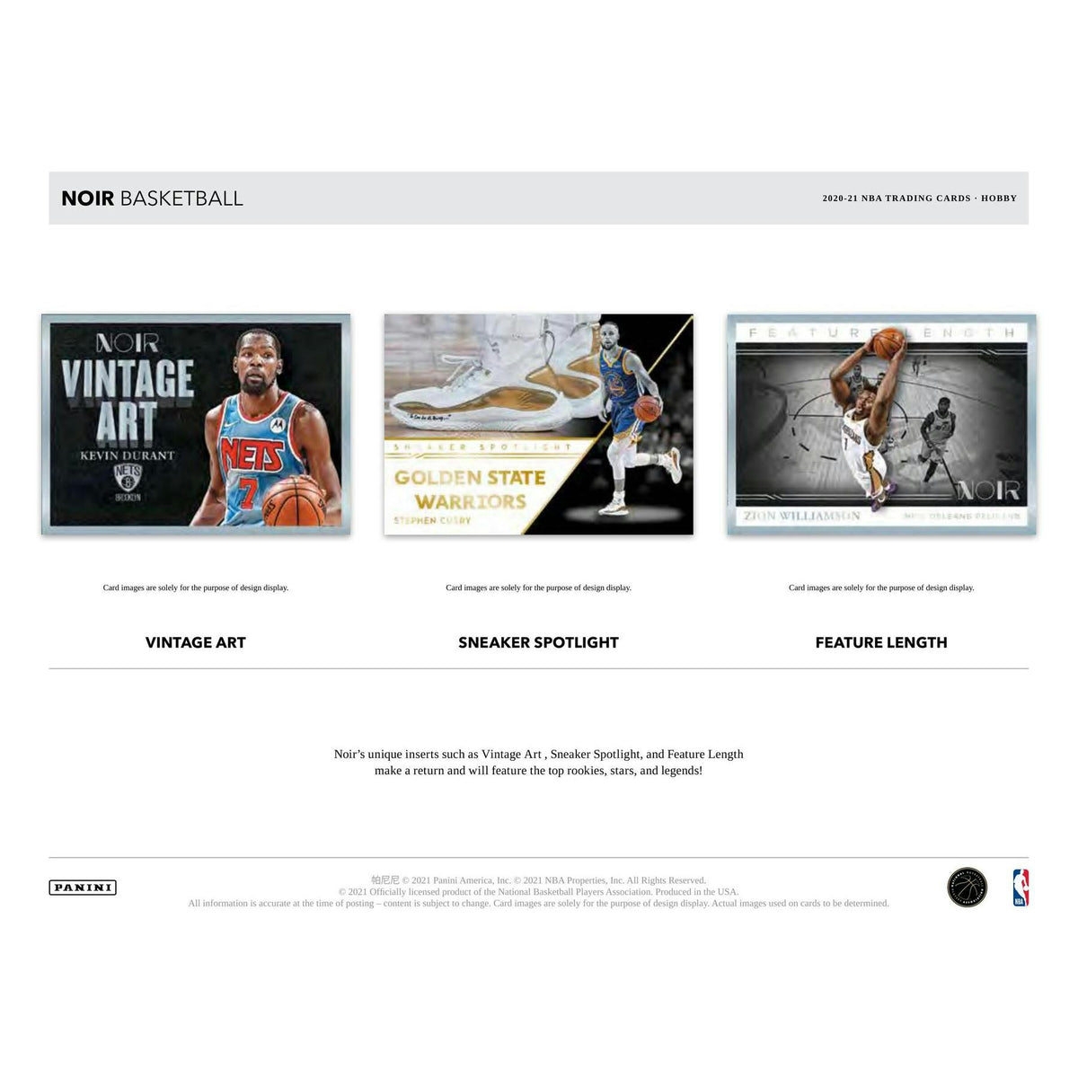 2020/21 Panini Noir Basketball Hobby Box