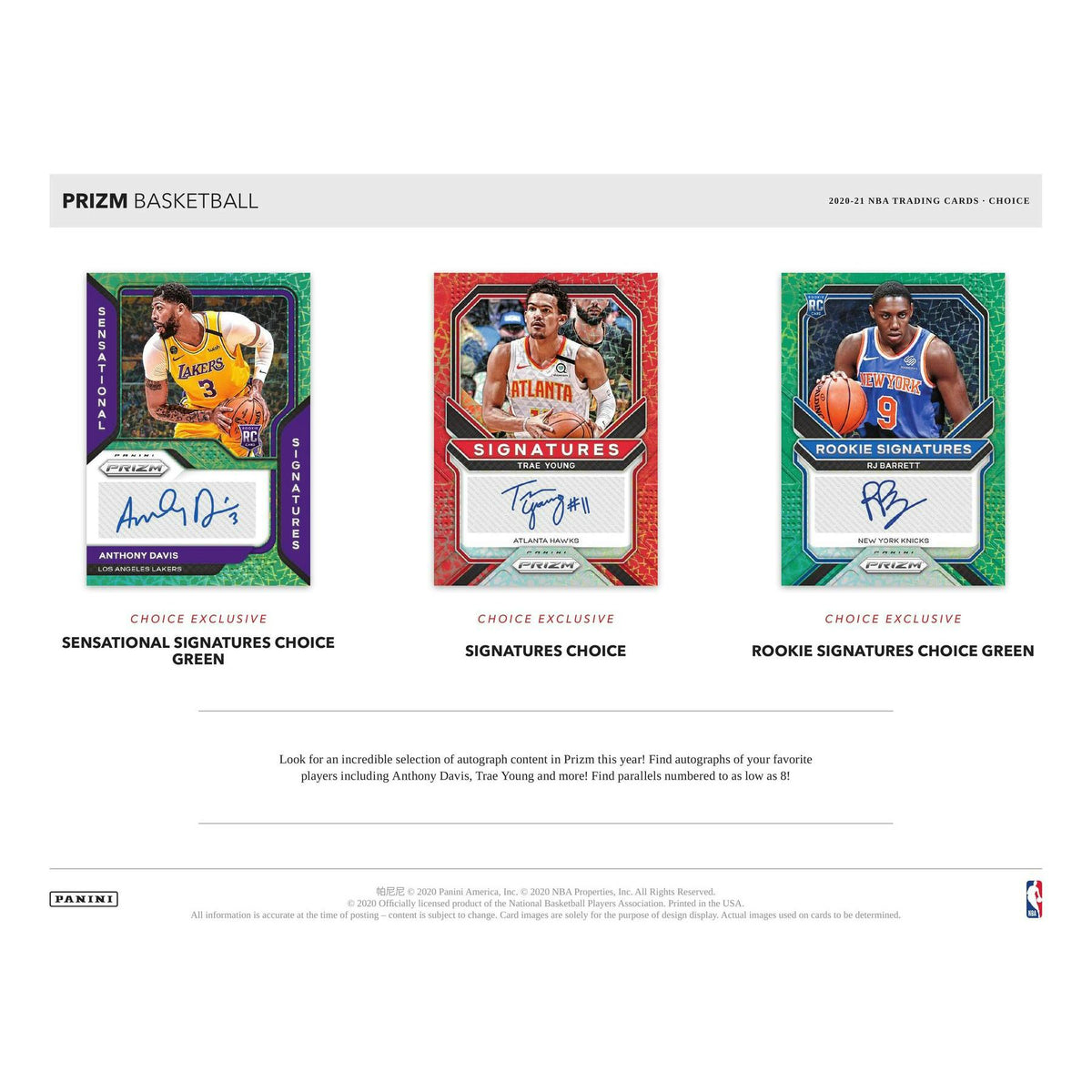 2020/21 Panini Prizm Choice Basketball Hobby Box