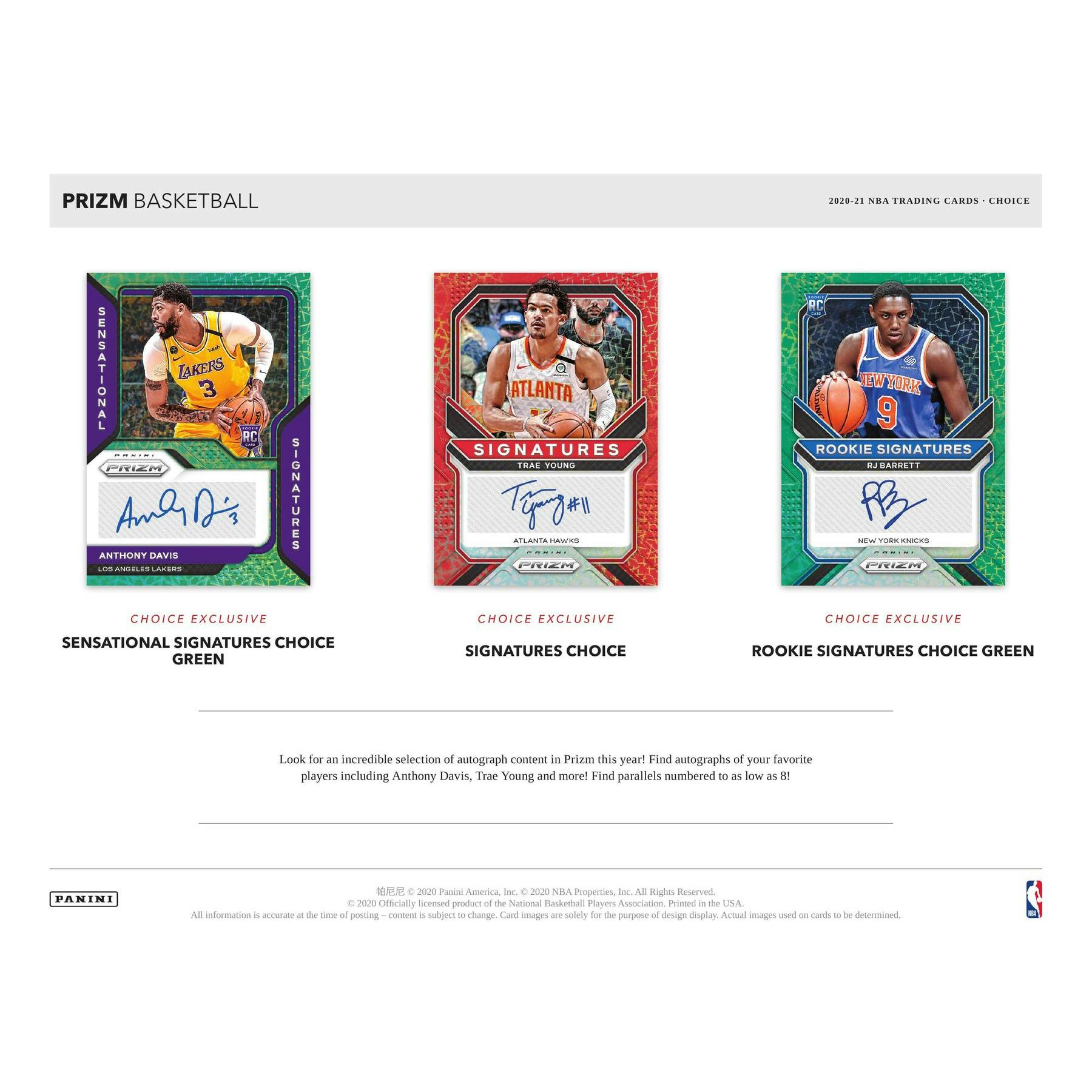 2020/21 Panini Prizm Choice Basketball Hobby Box