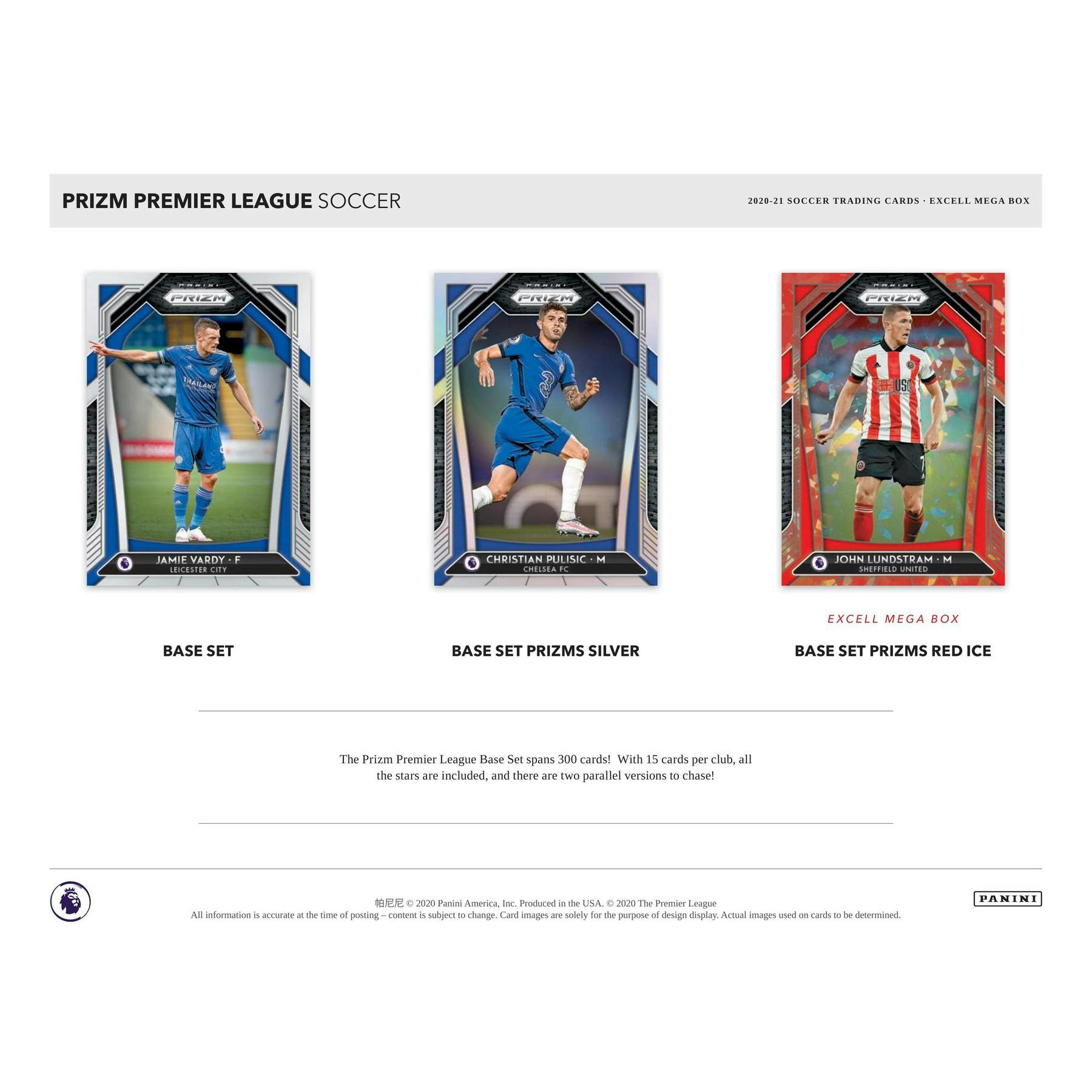 2020/21 Panini Prizm Premier League EPL Soccer Mega Box (Red Ice Prizms)