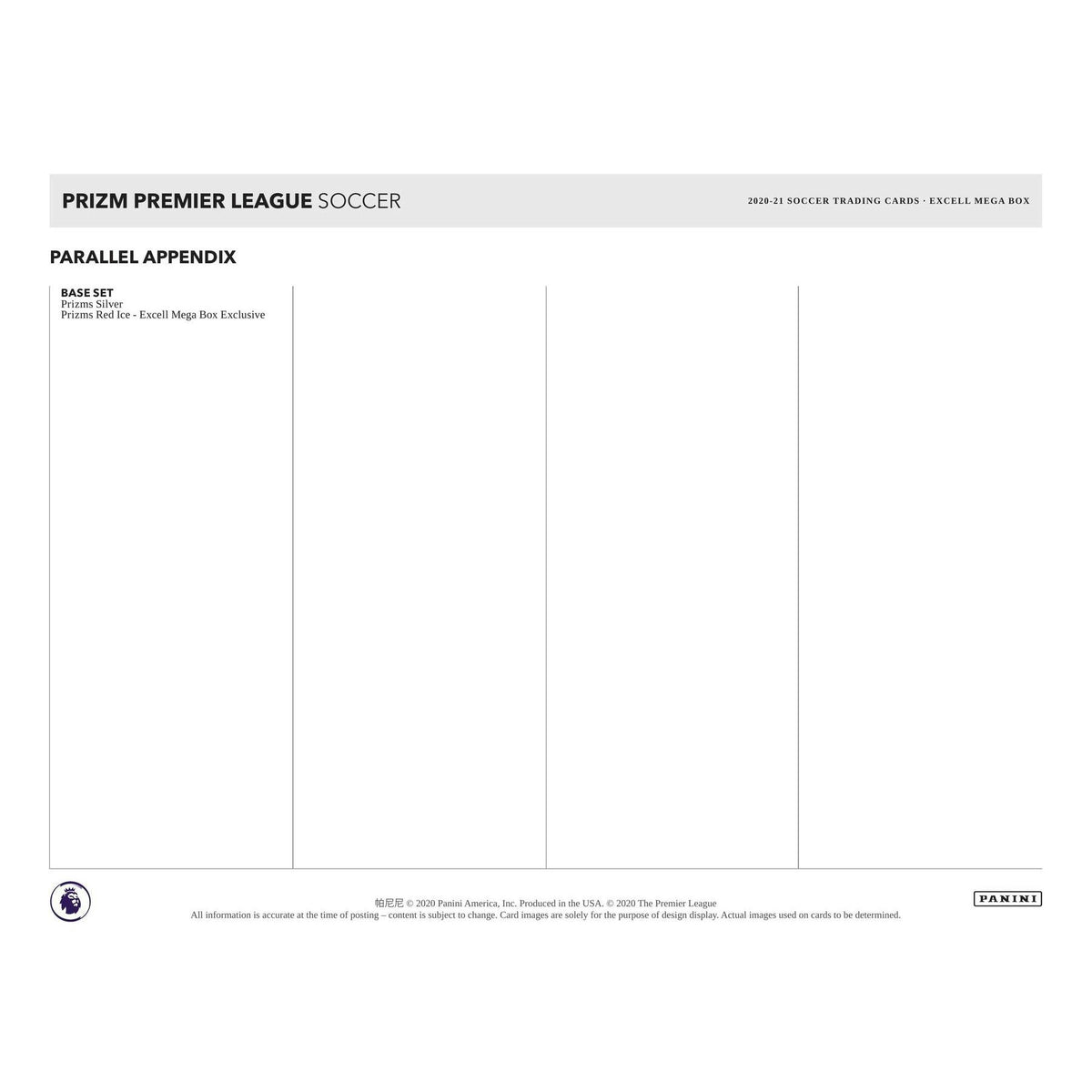 2020/21 Panini Prizm Premier League EPL Soccer Mega Box (Red Ice Prizms)