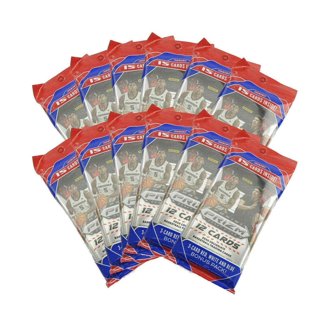 2020/21 Panini Prizm Draft Picks Basketball Cello Multi 15-Card Pack (Lot of 12) (Reed Buy)