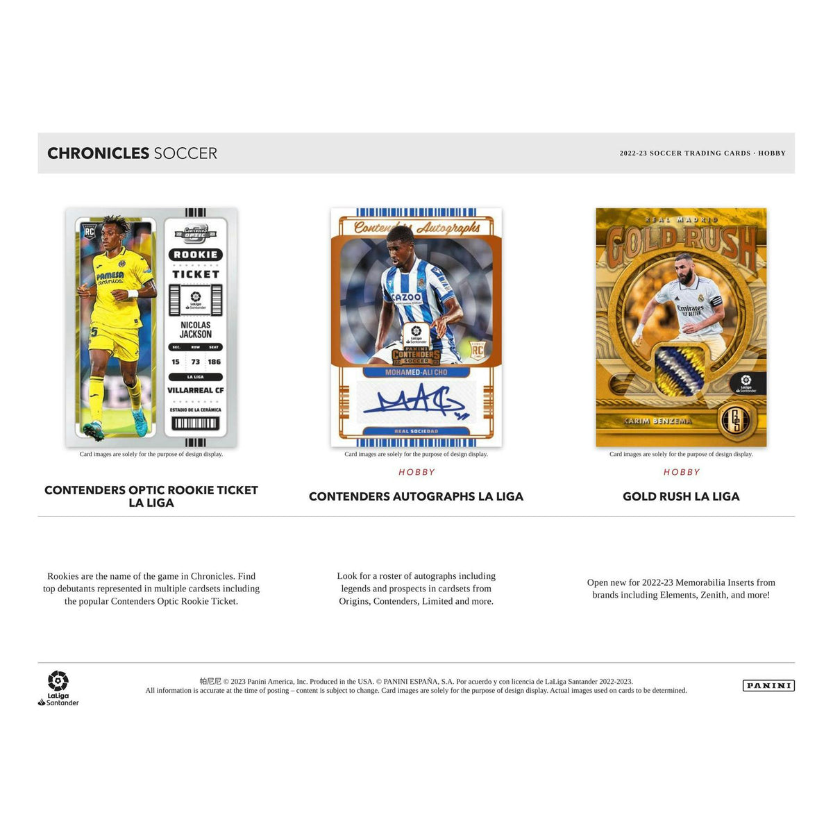 2022/23 Panini Chronicles Soccer Hobby Box