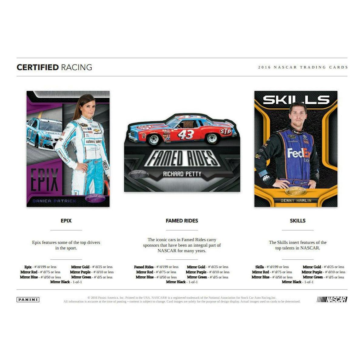2016 Panini Certified Racing Hobby Box
