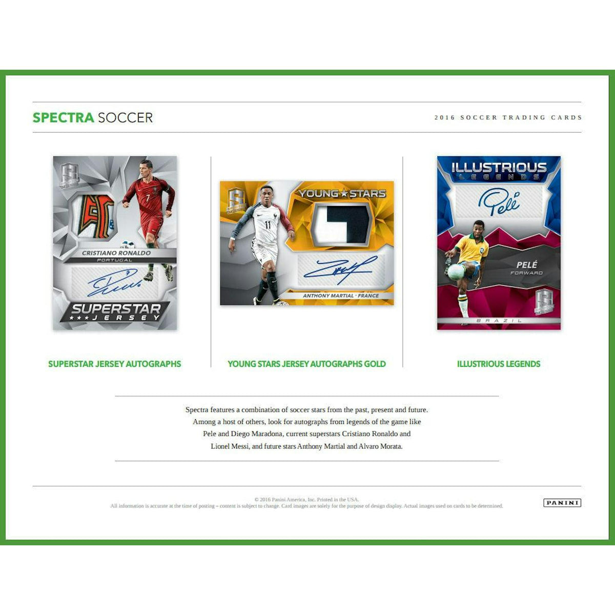 2016 Panini Spectra Soccer Hobby Box