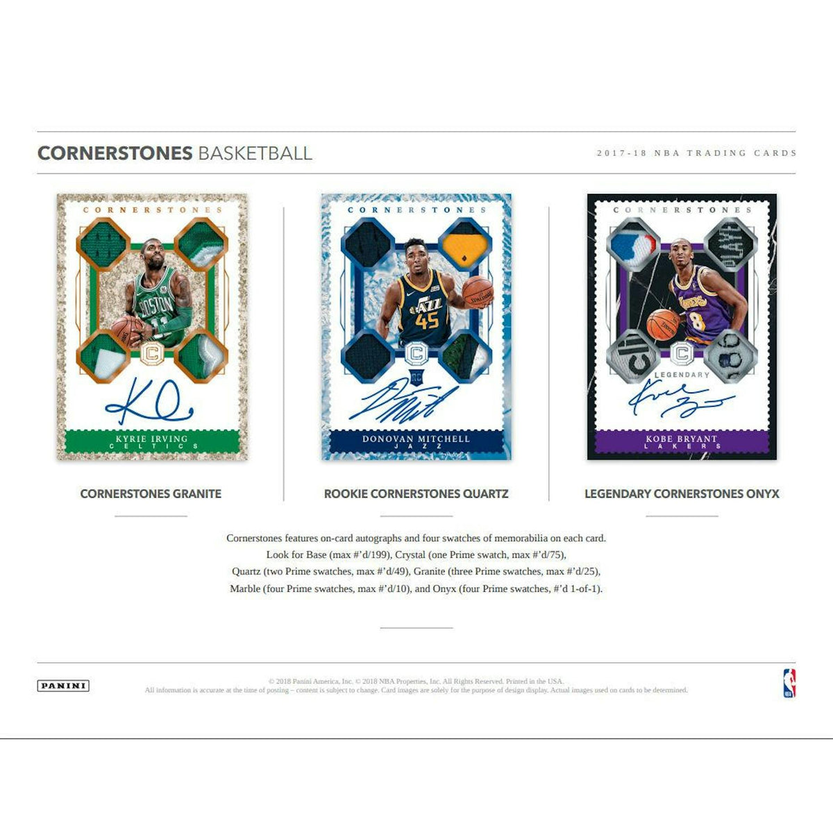 2017/18 Panini Cornerstones Basketball Hobby Box