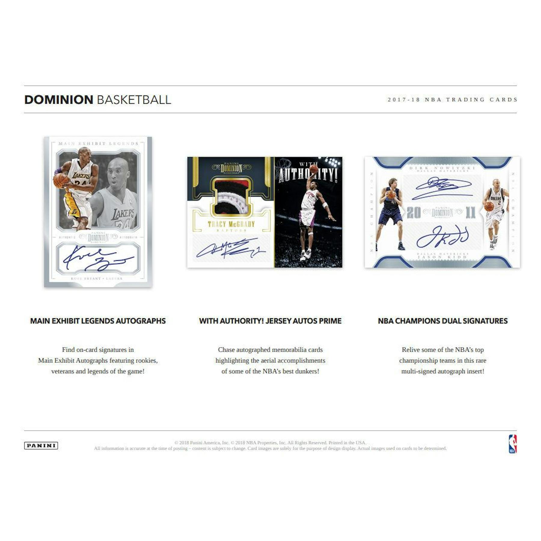 2017/18 Panini Dominion Basketball Hobby 6-Box Case