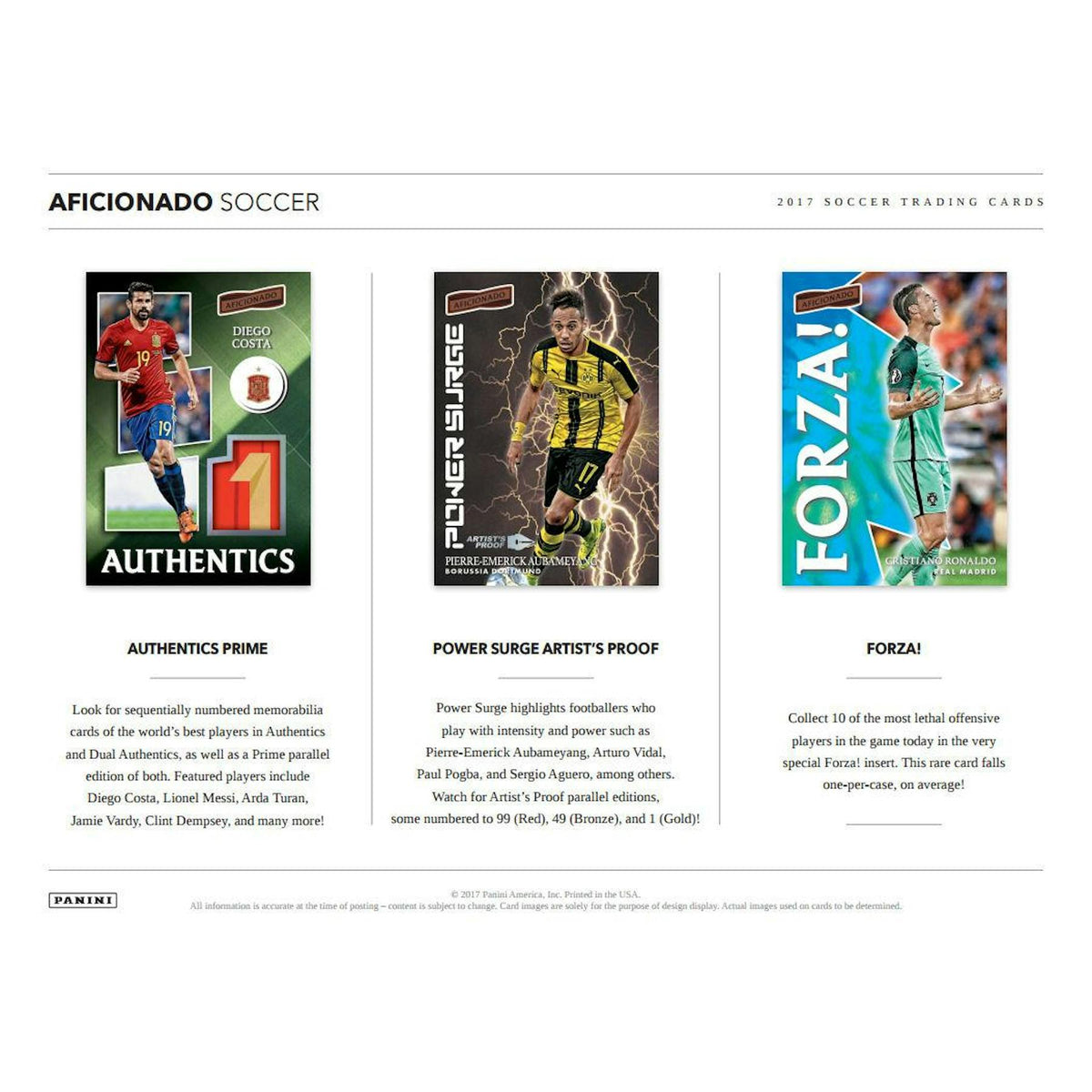 2017 Panini Aficionado Soccer Hobby Box