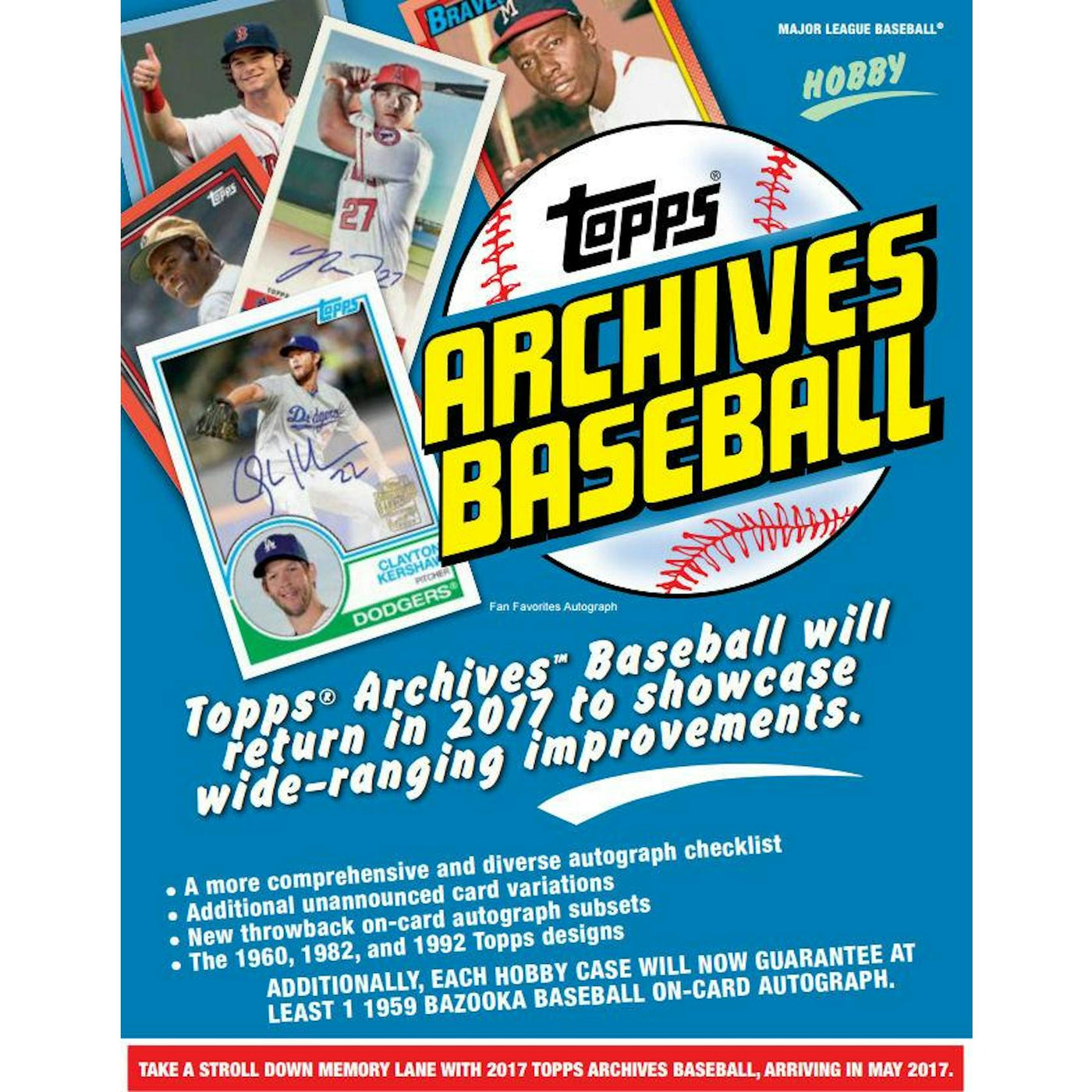 2017 Topps Archives Baseball Hobby Box (Reed Buy)