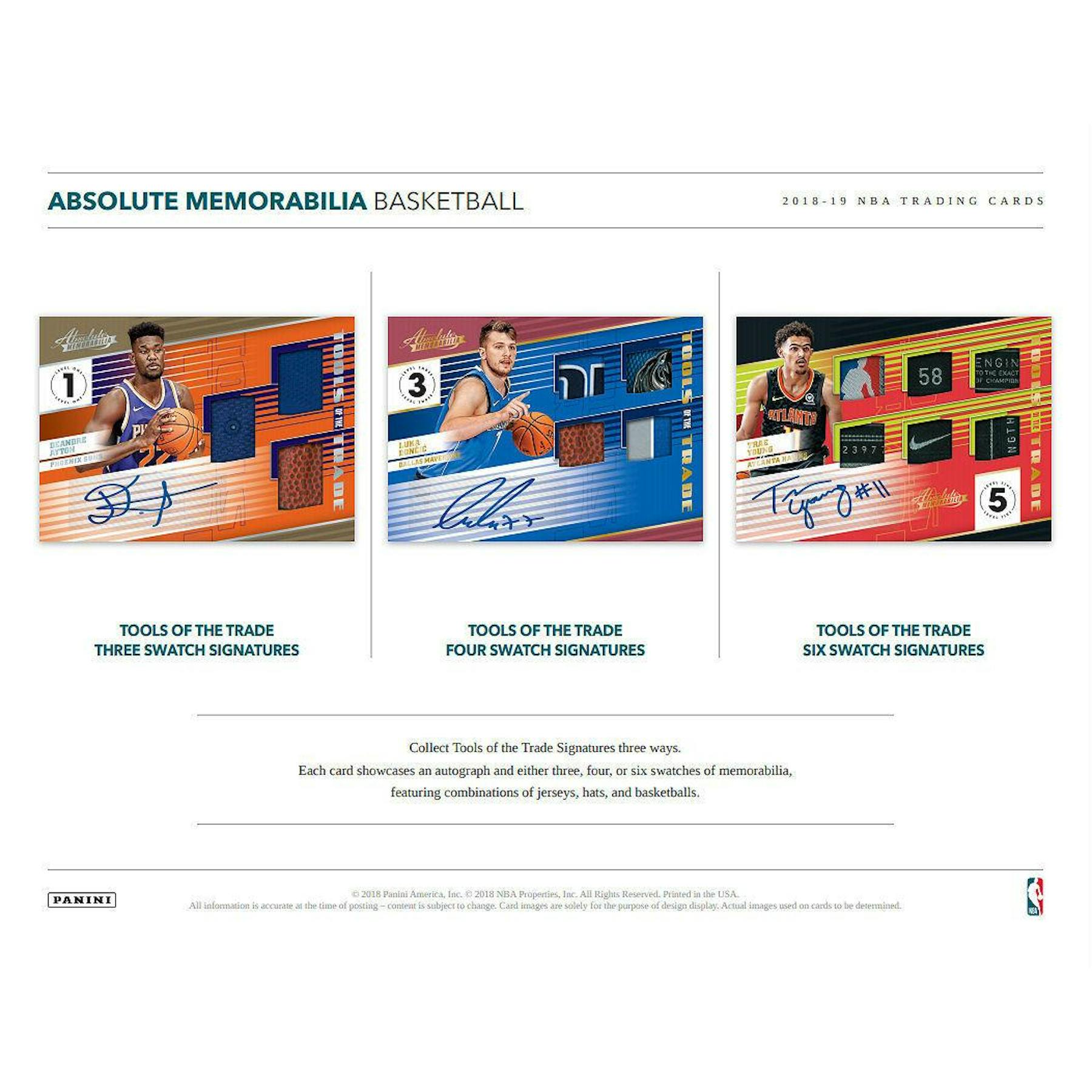 2018/19 Panini Absolute Memorabilia Basketball Hobby Box