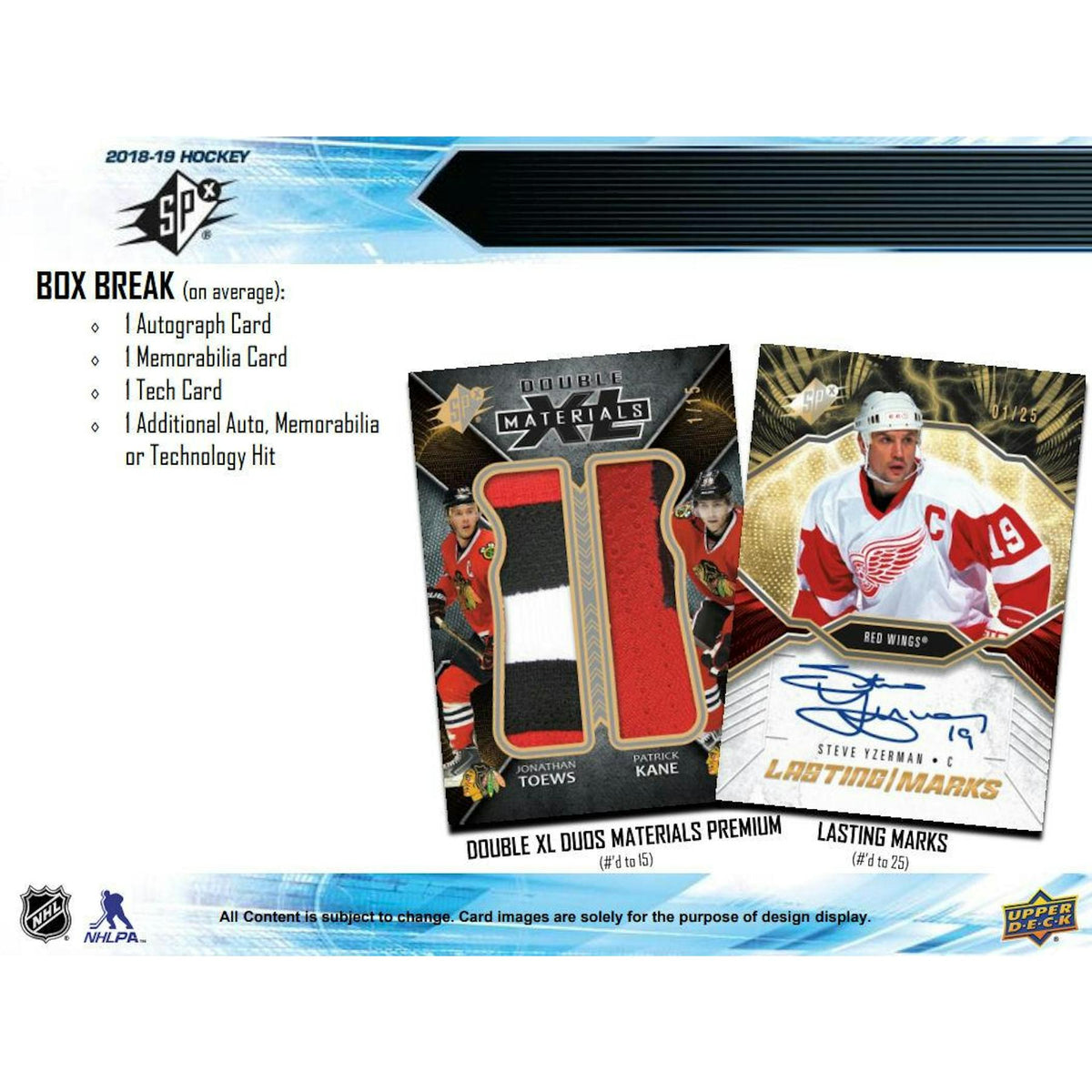 2018/19 Upper Deck SPx Hockey Hobby Box