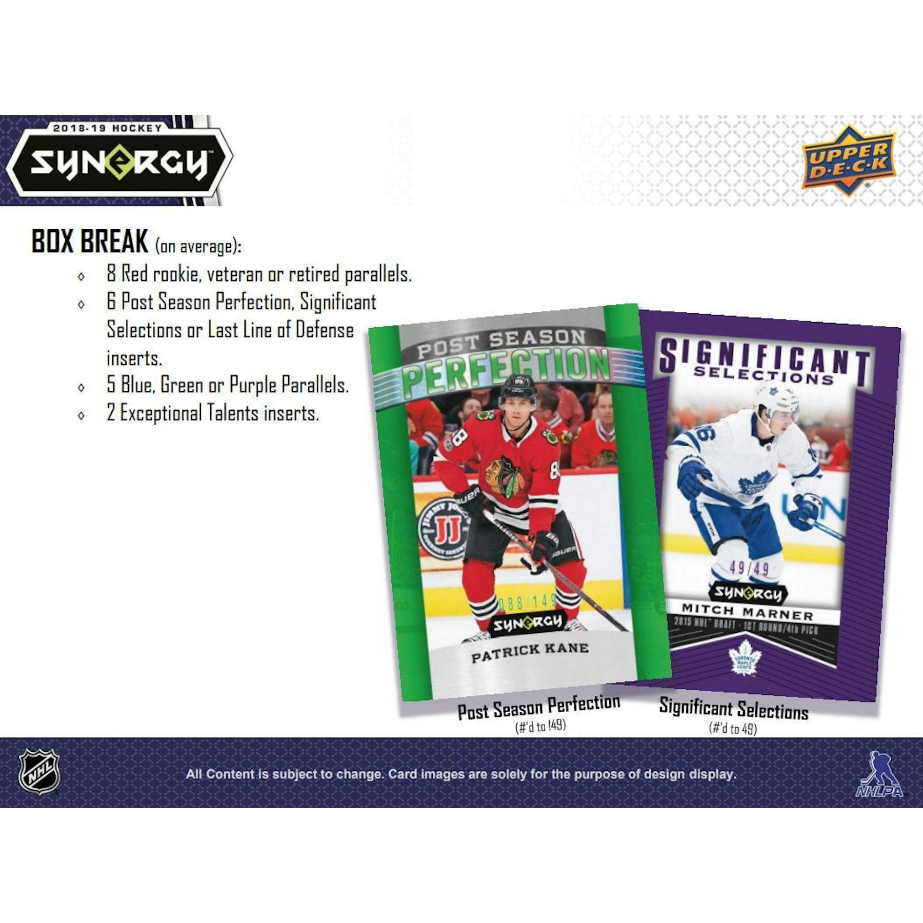 2018/19 Upper Deck Synergy Hockey Hobby Box
