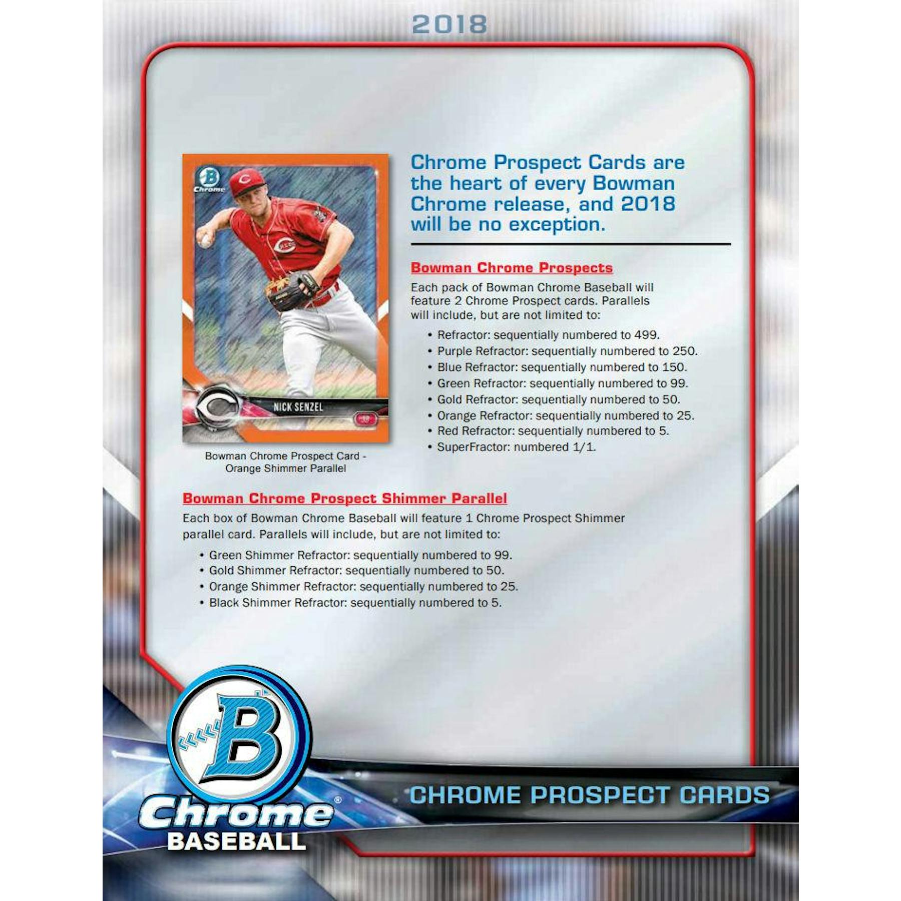2018 Bowman Chrome Baseball Hobby Box