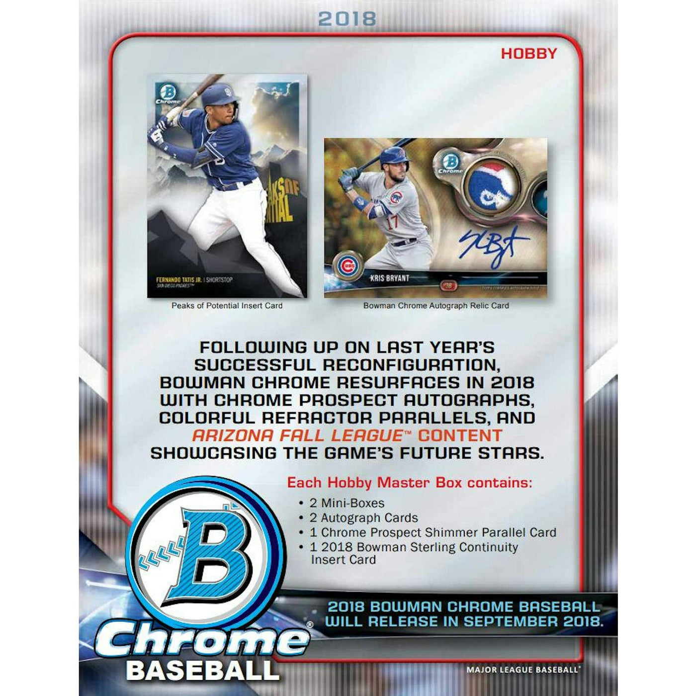 2018 Bowman Chrome Baseball Hobby Box