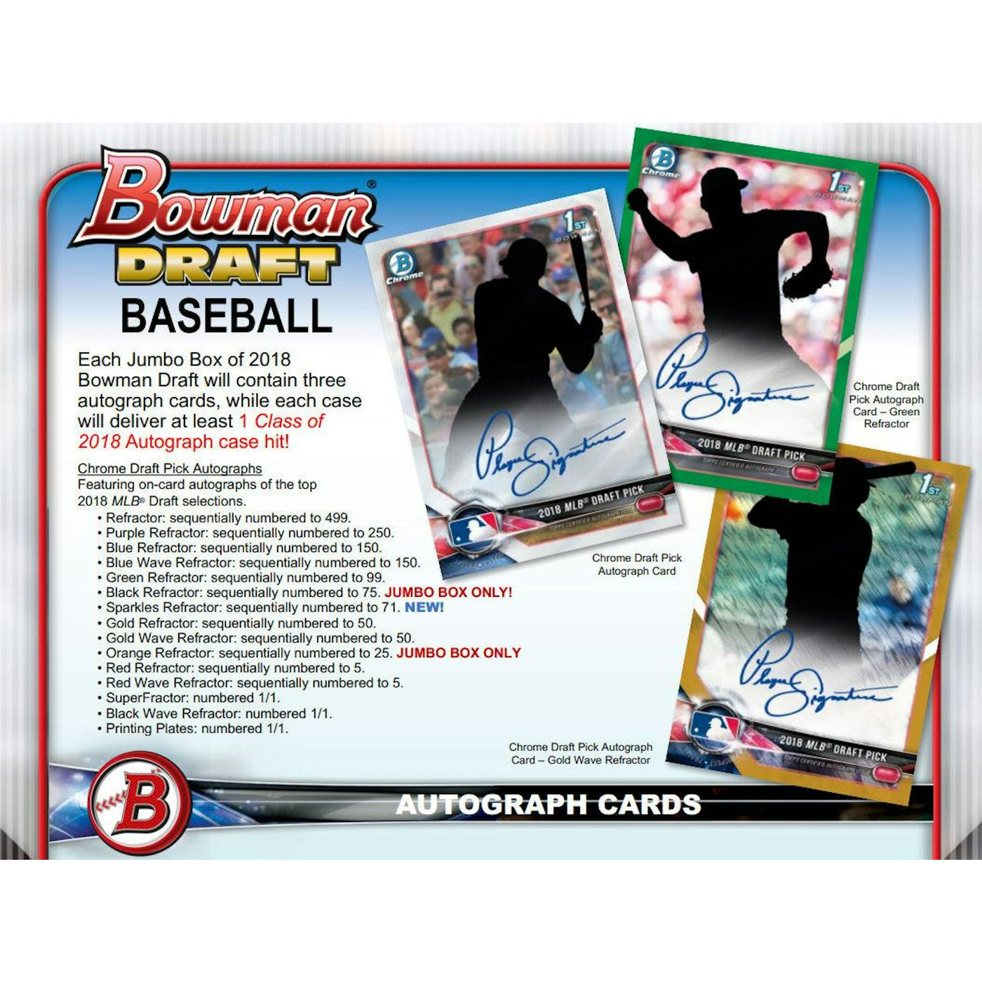 2018 Bowman Draft Baseball Hobby Jumbo Box