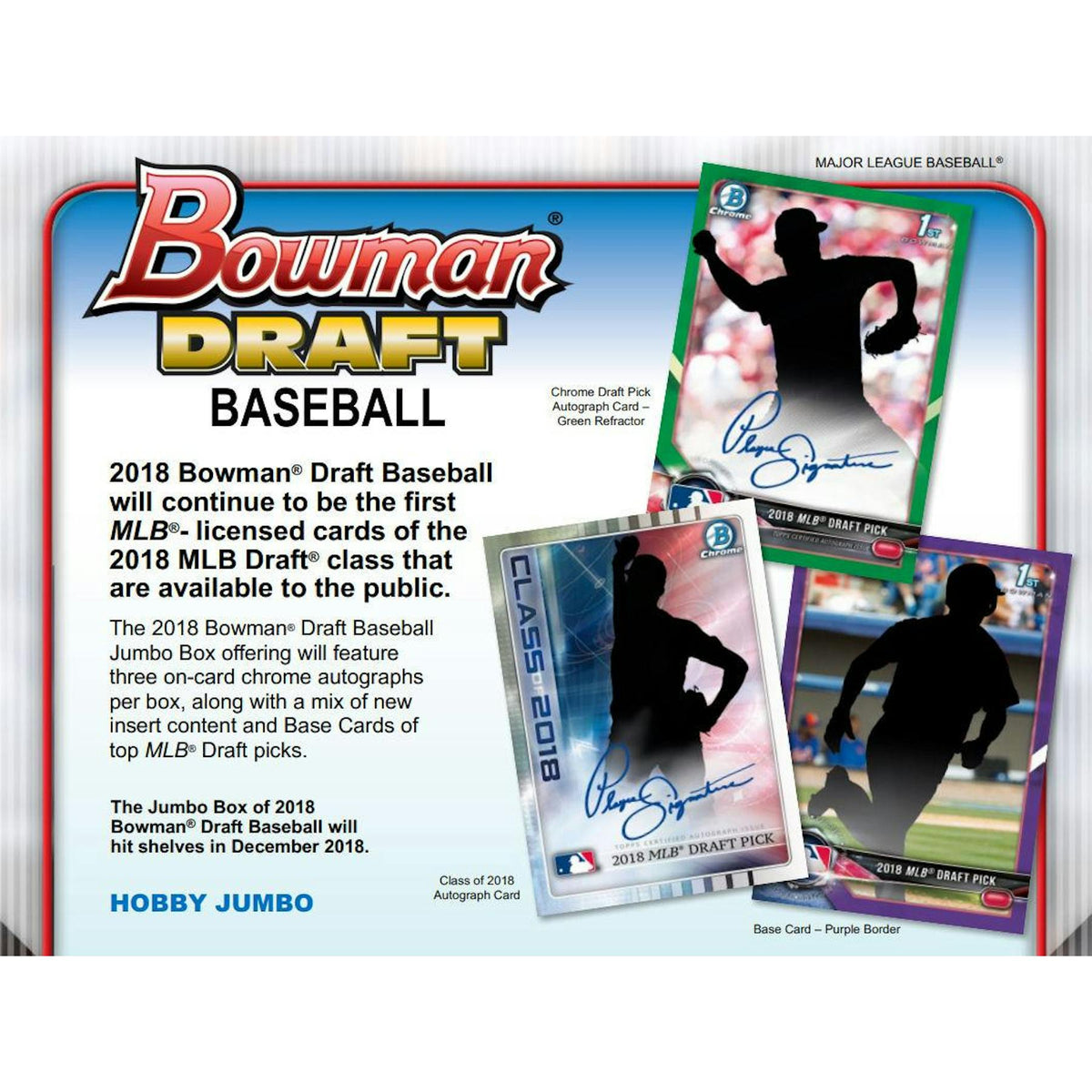 2018 Bowman Draft Baseball Hobby Jumbo Box