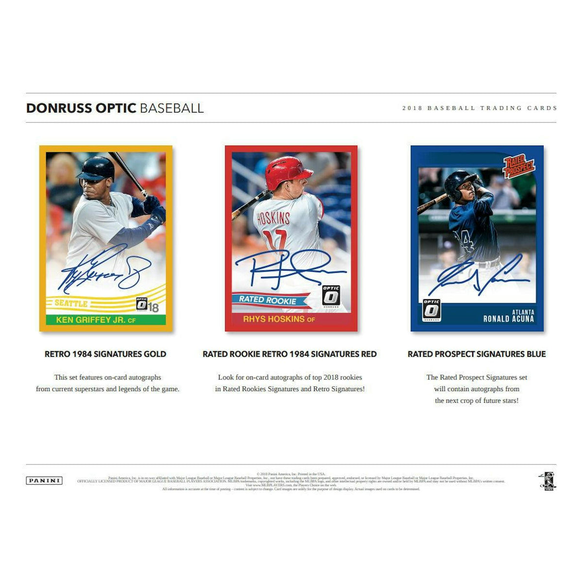 2018 Panini Donruss Optic Baseball Hobby Box