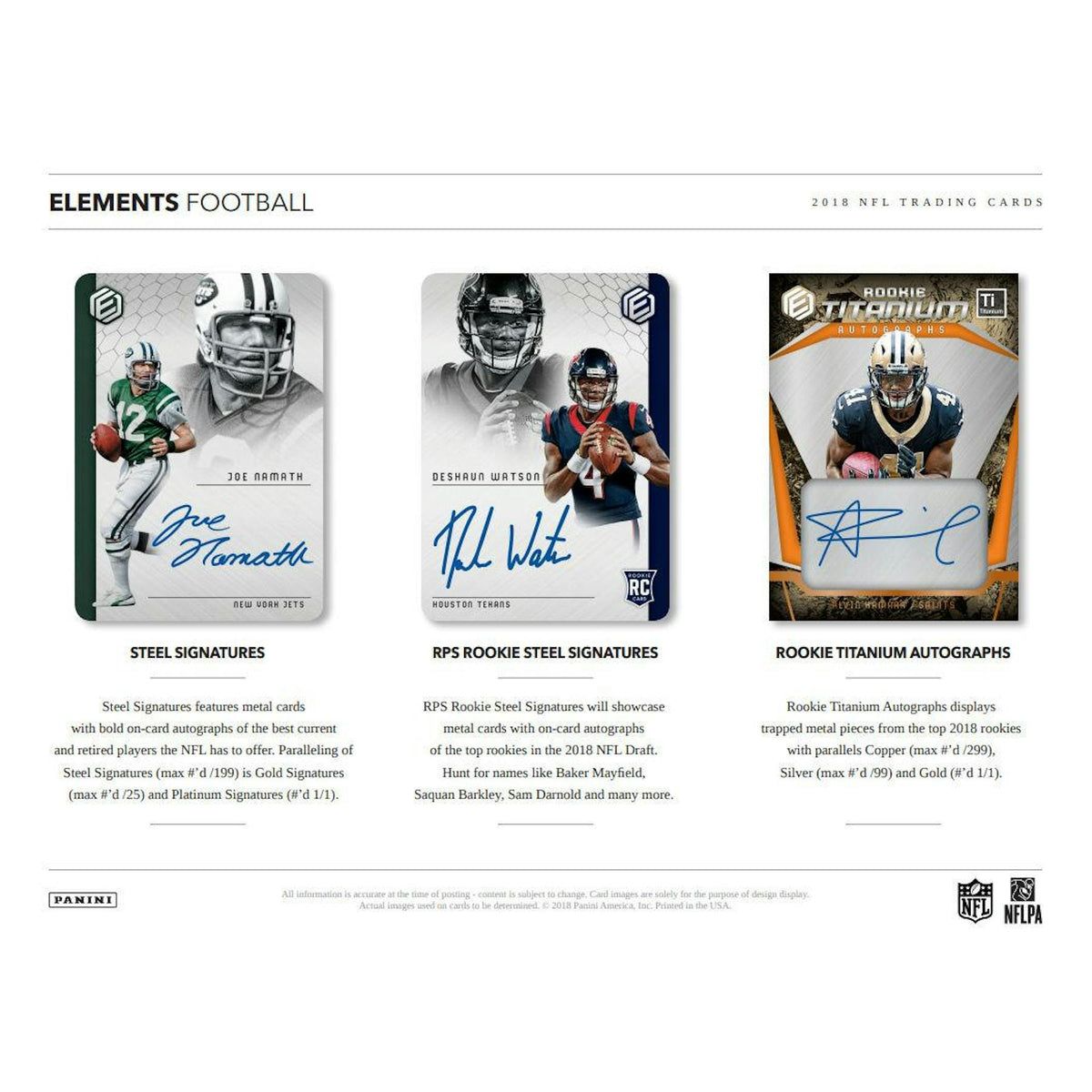 2018 Panini Elements Football Hobby Box