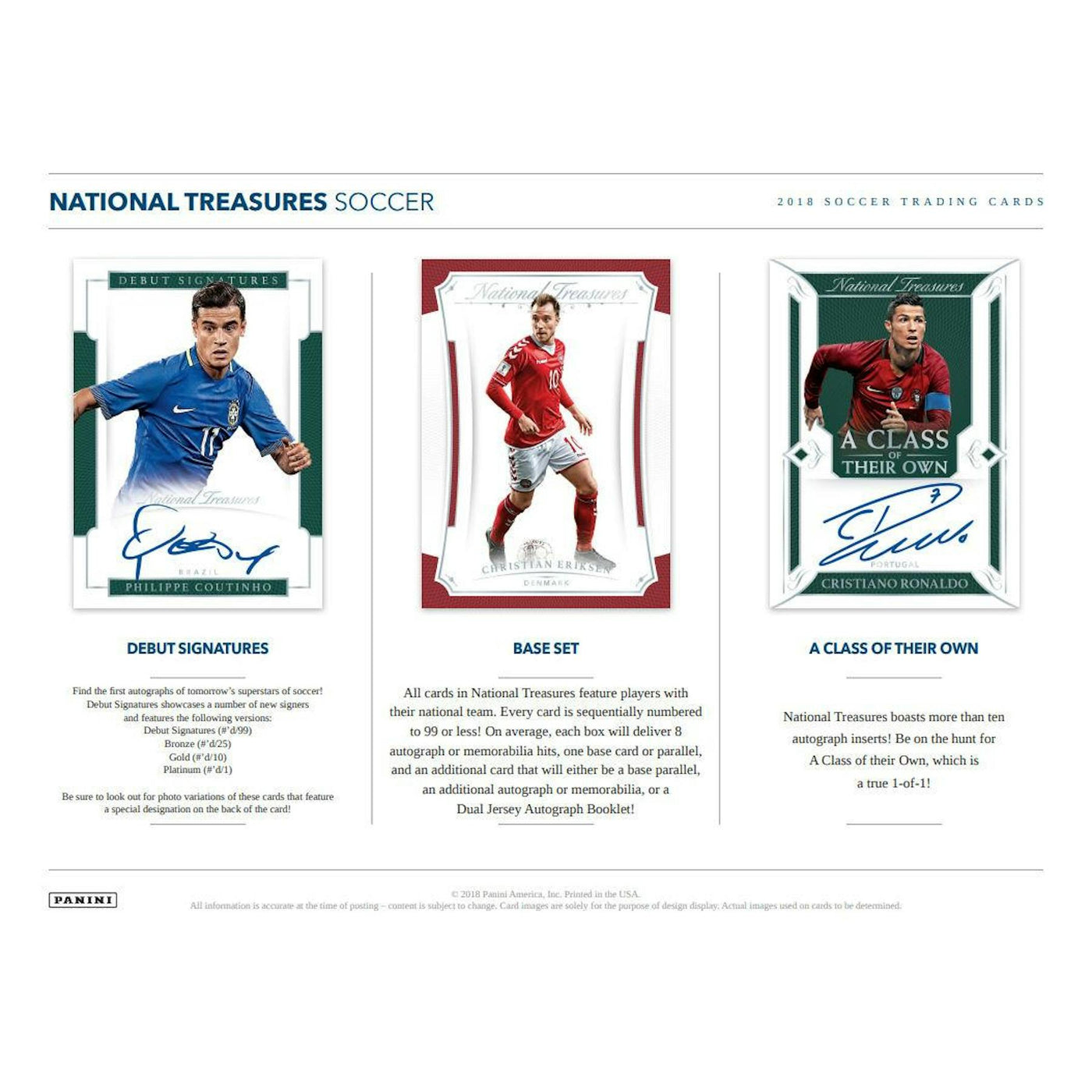 2018 Panini National Treasures Soccer Hobby 4-Box Case