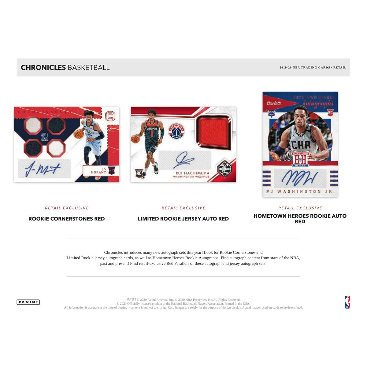 2019/20 Panini Chronicles Basketball Jumbo Value Pack (Lot of 12) (Reed Buy)