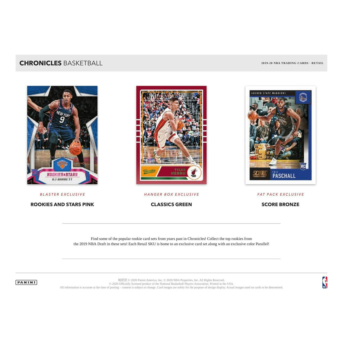 2019/20 Panini Chronicles Basketball Jumbo Value Pack (Lot of 12) (Reed Buy)