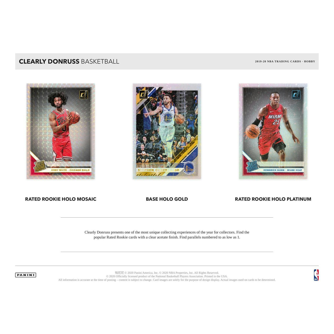 2019/20 Panini Clearly Donruss Basketball Hobby Box