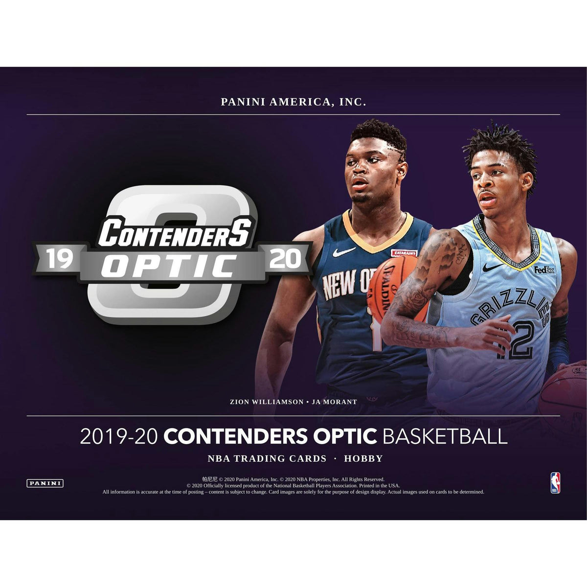 2019/20 Panini Contenders Optic Basketball Hobby Box