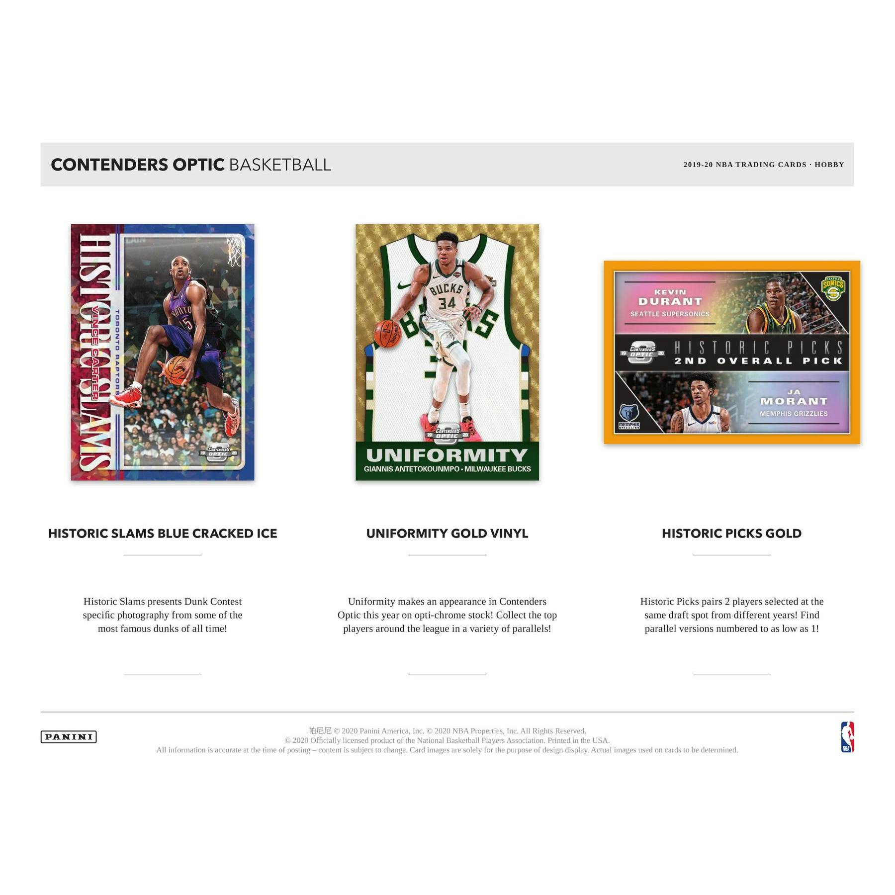 2019/20 Panini Contenders Optic Basketball Hobby Box
