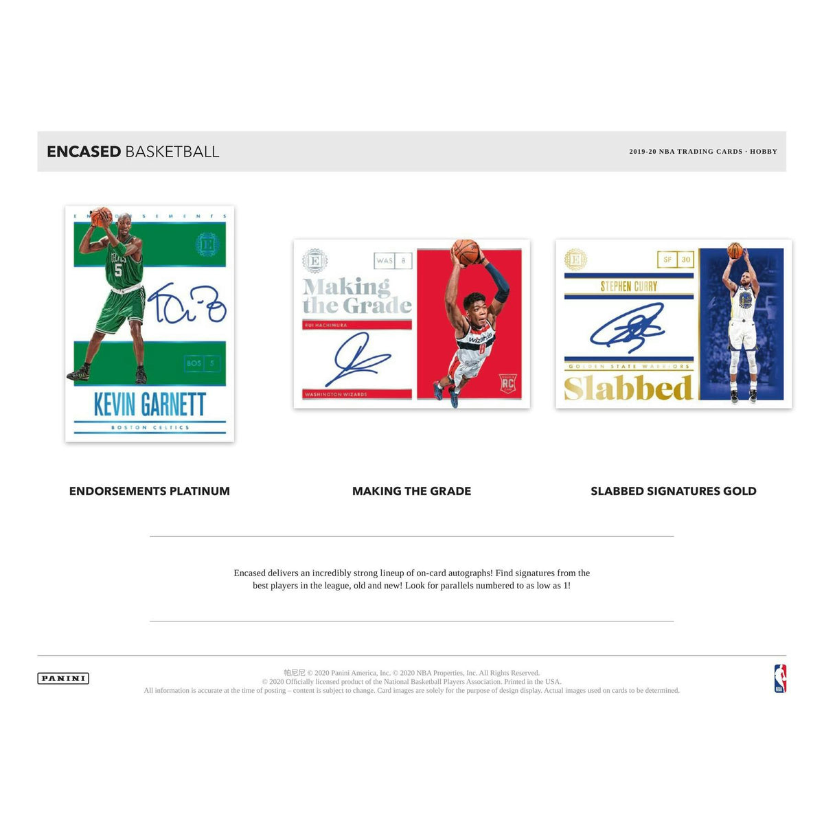 2019/20 Panini Encased 1st Off The Line FOTL Basketball Hobby Box