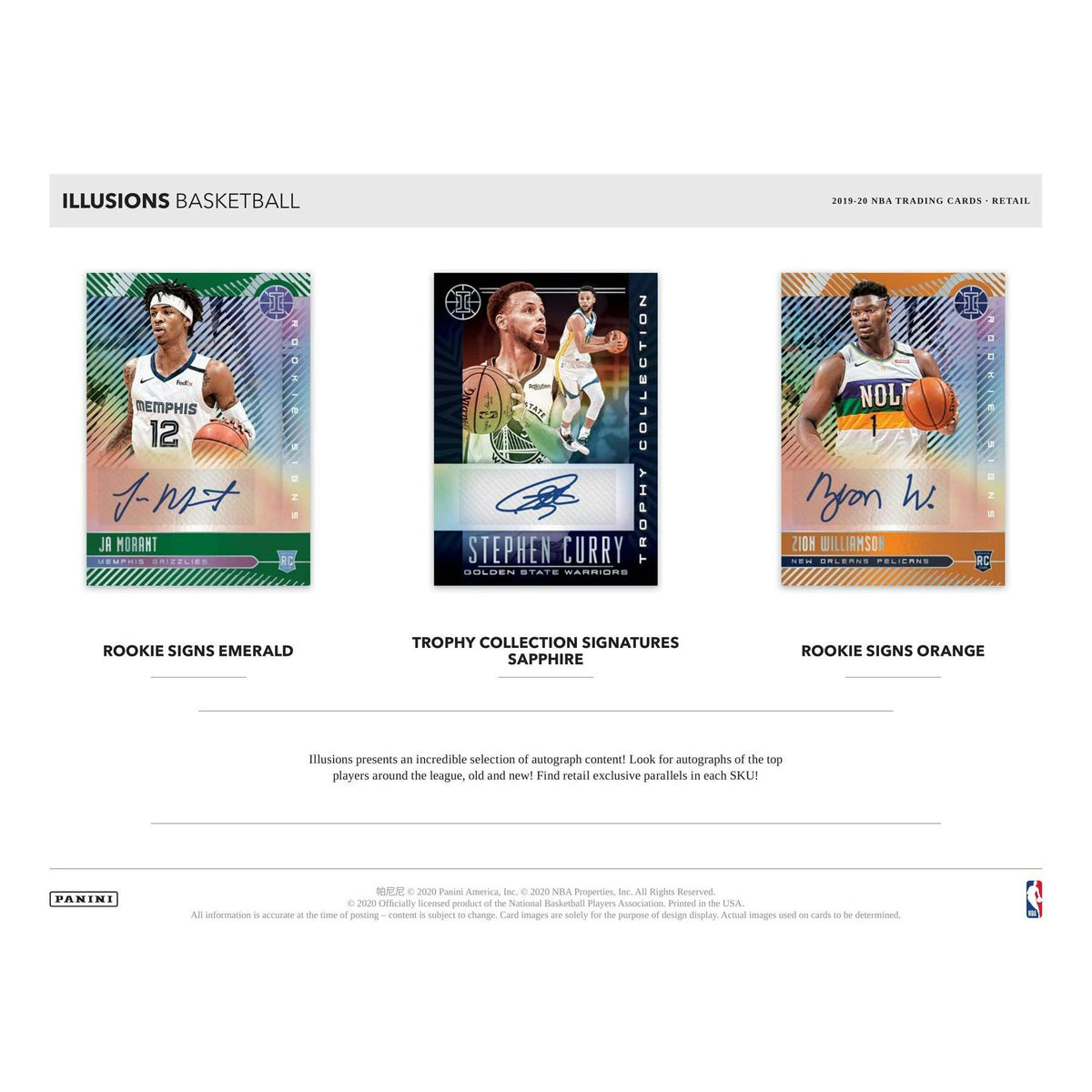 2019/20 Panini Illusions Basketball Blaster Box