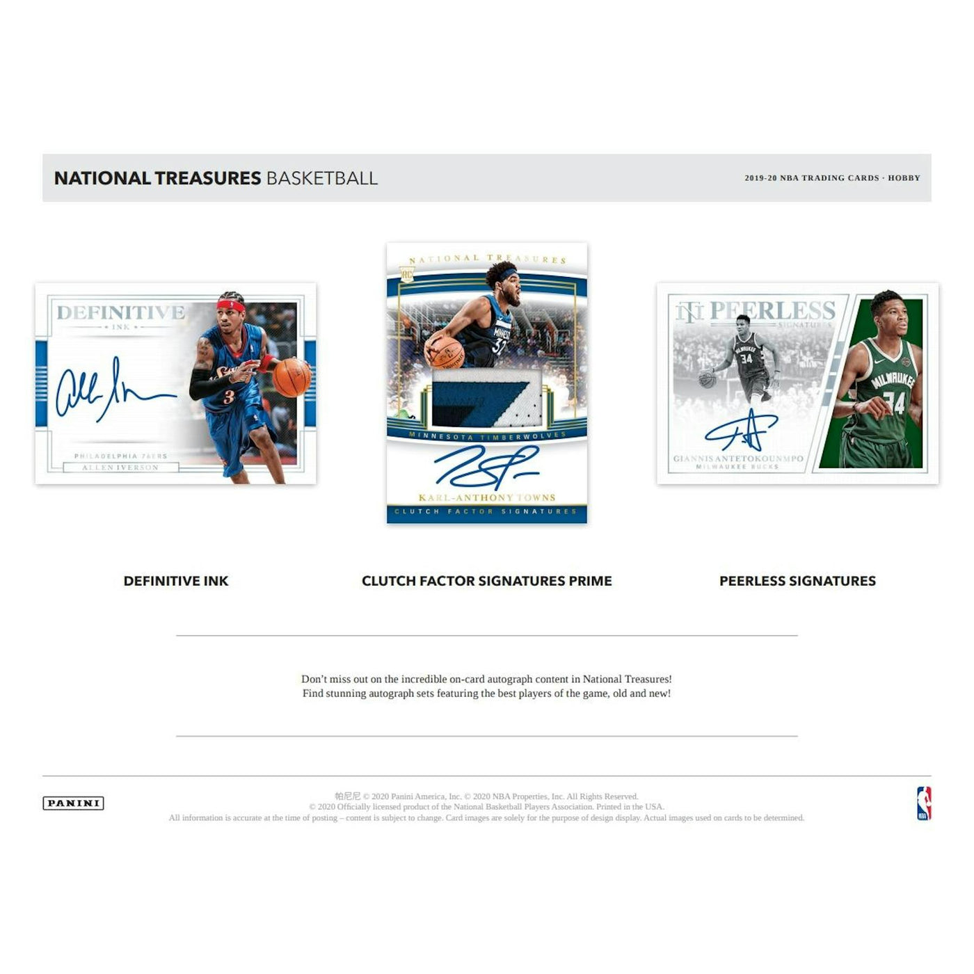 2019/20 Panini National Treasures Basketball Hobby 4-Box Case