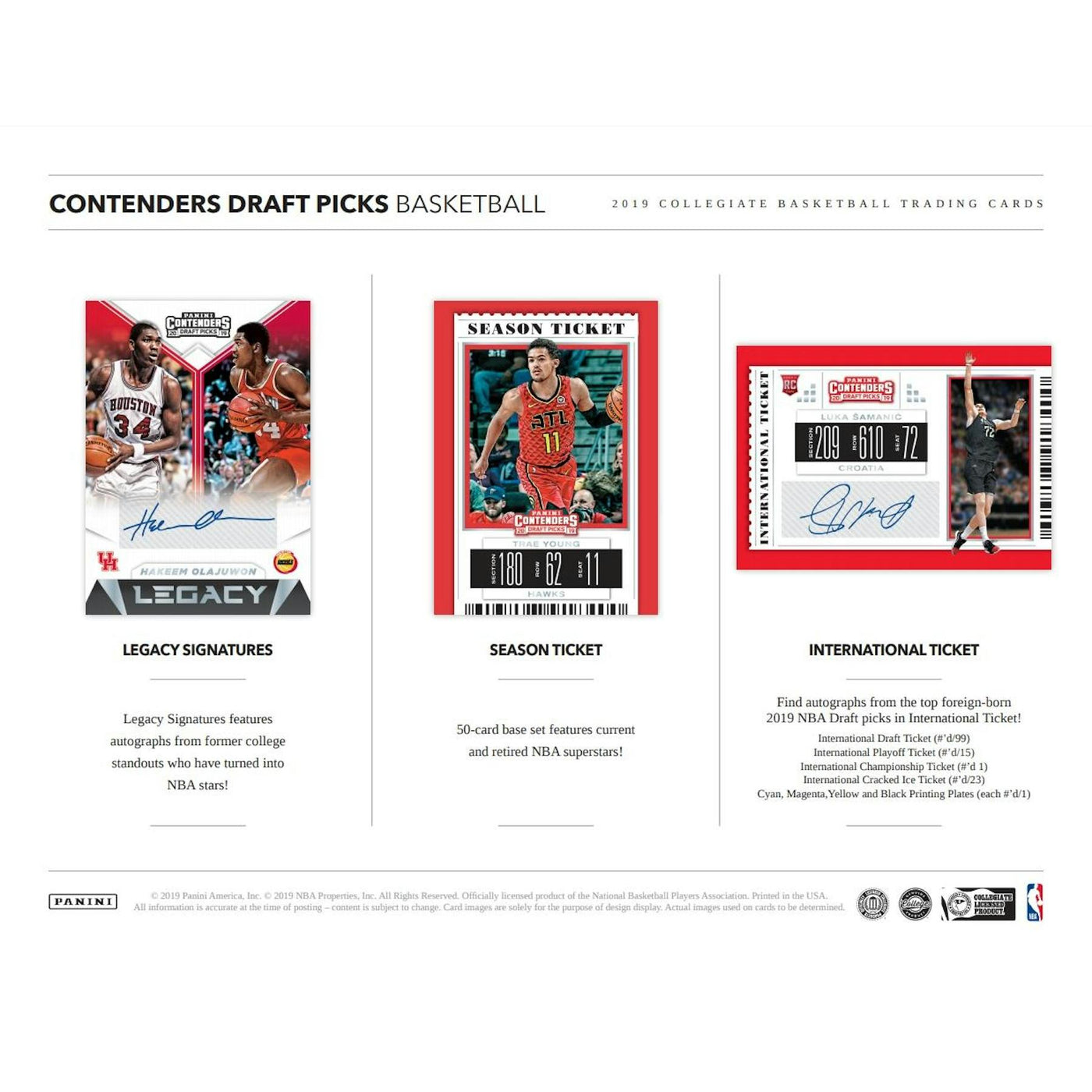 2019/20 Panini Contenders Draft Basketball Hobby Box