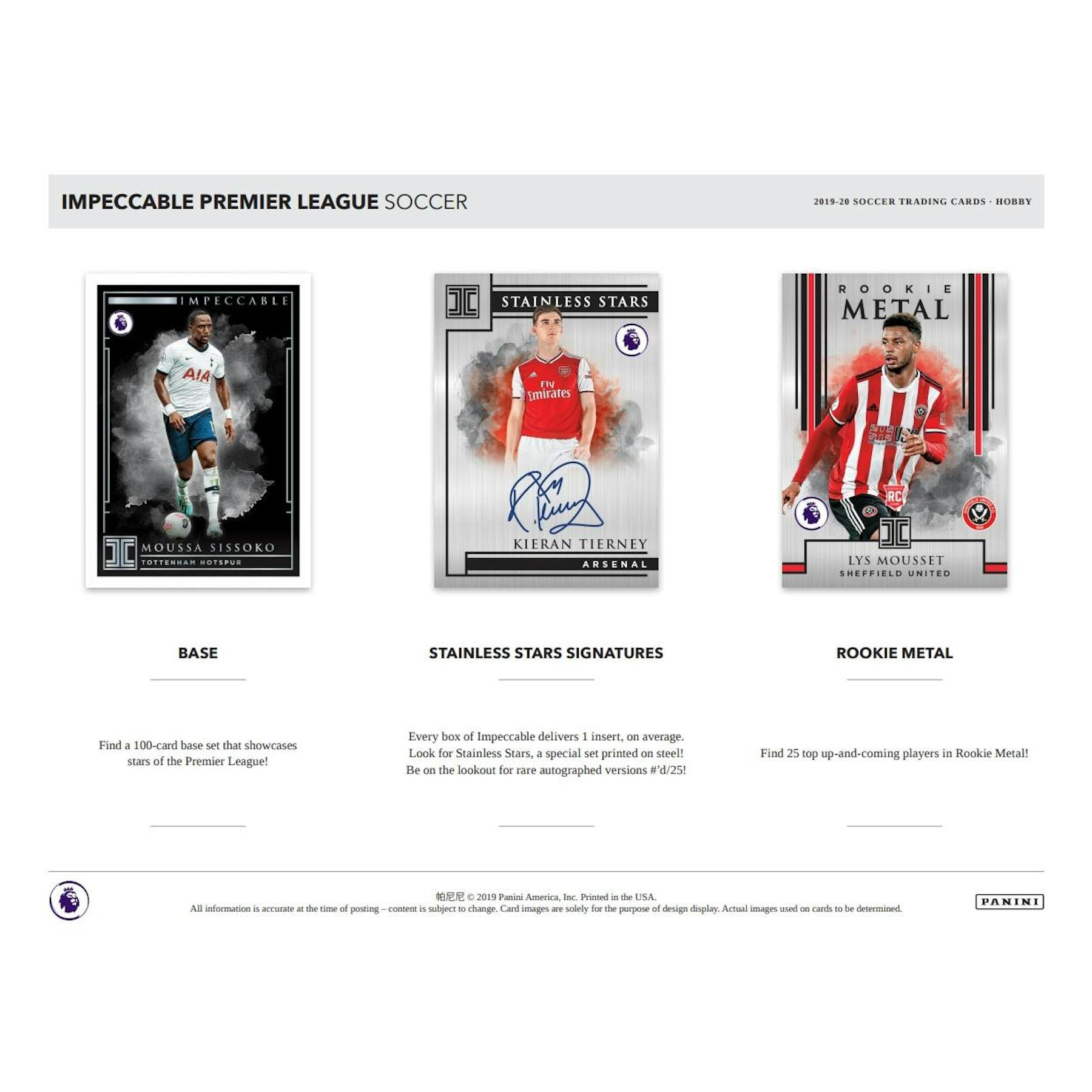 2019/20 Panini Impeccable Soccer Hobby 3-Box Case